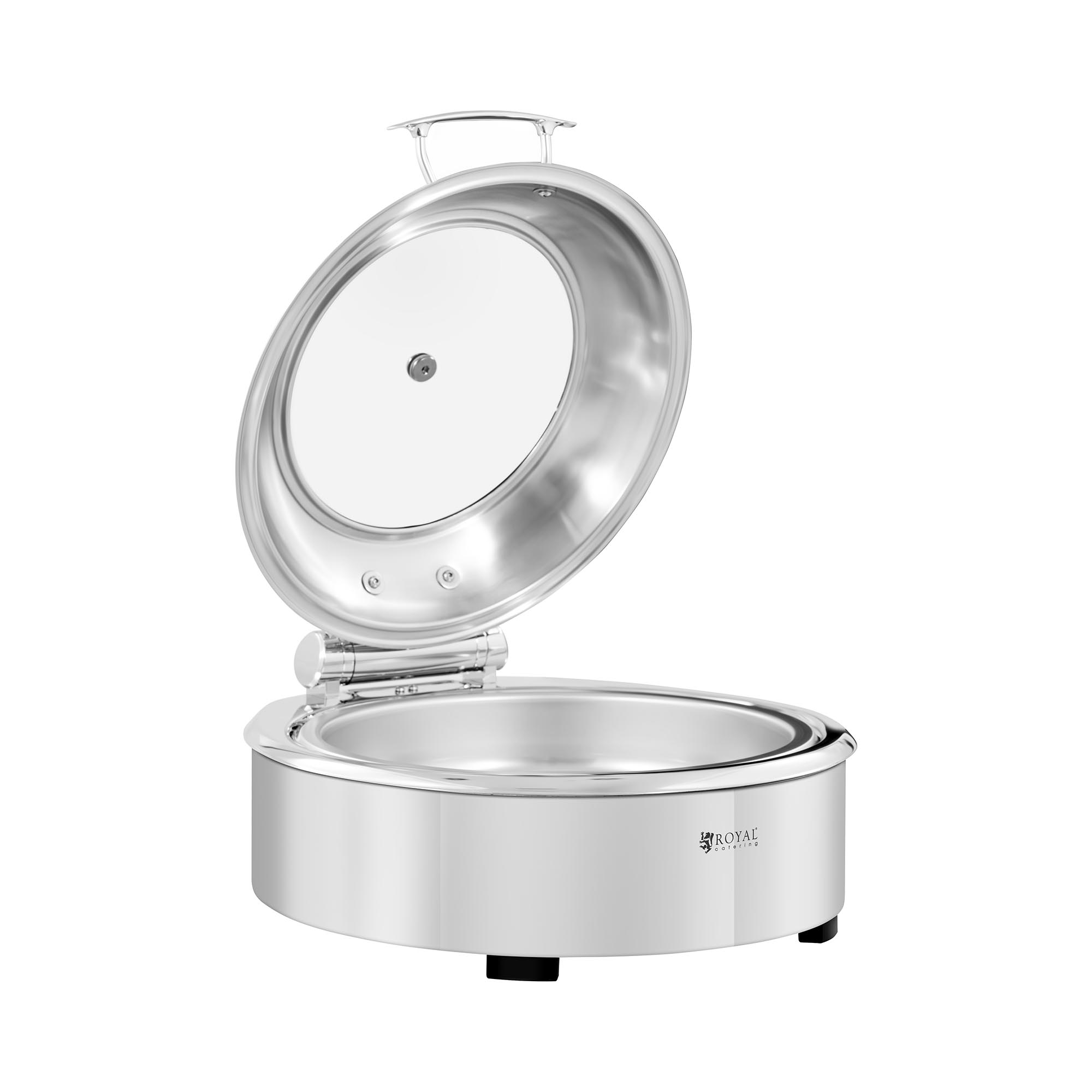 Chafing - kerek, megtekintőablakkal - Royal Catering - 5,5 l