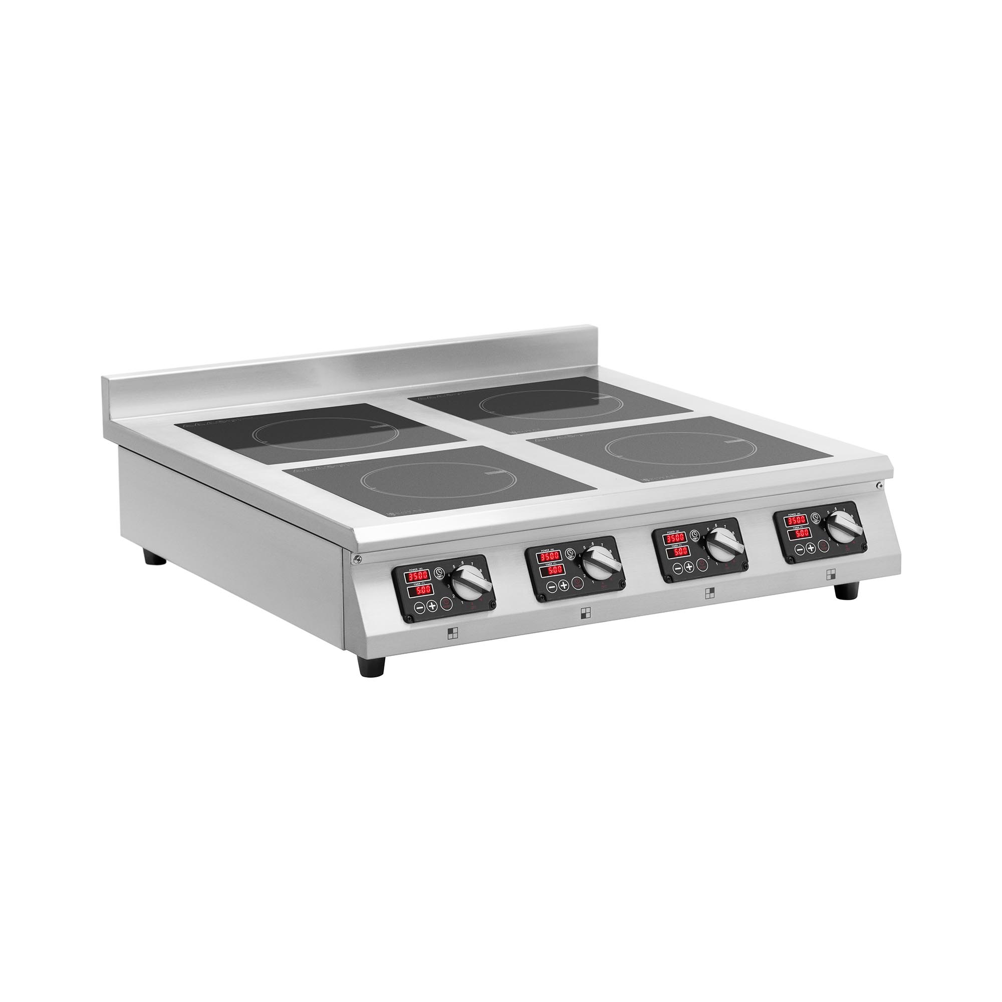 Indukciós főzőlap - 4 x 20 cm - 10 szint - időzítő - 80 x 80 x 26 cm - Royal Catering