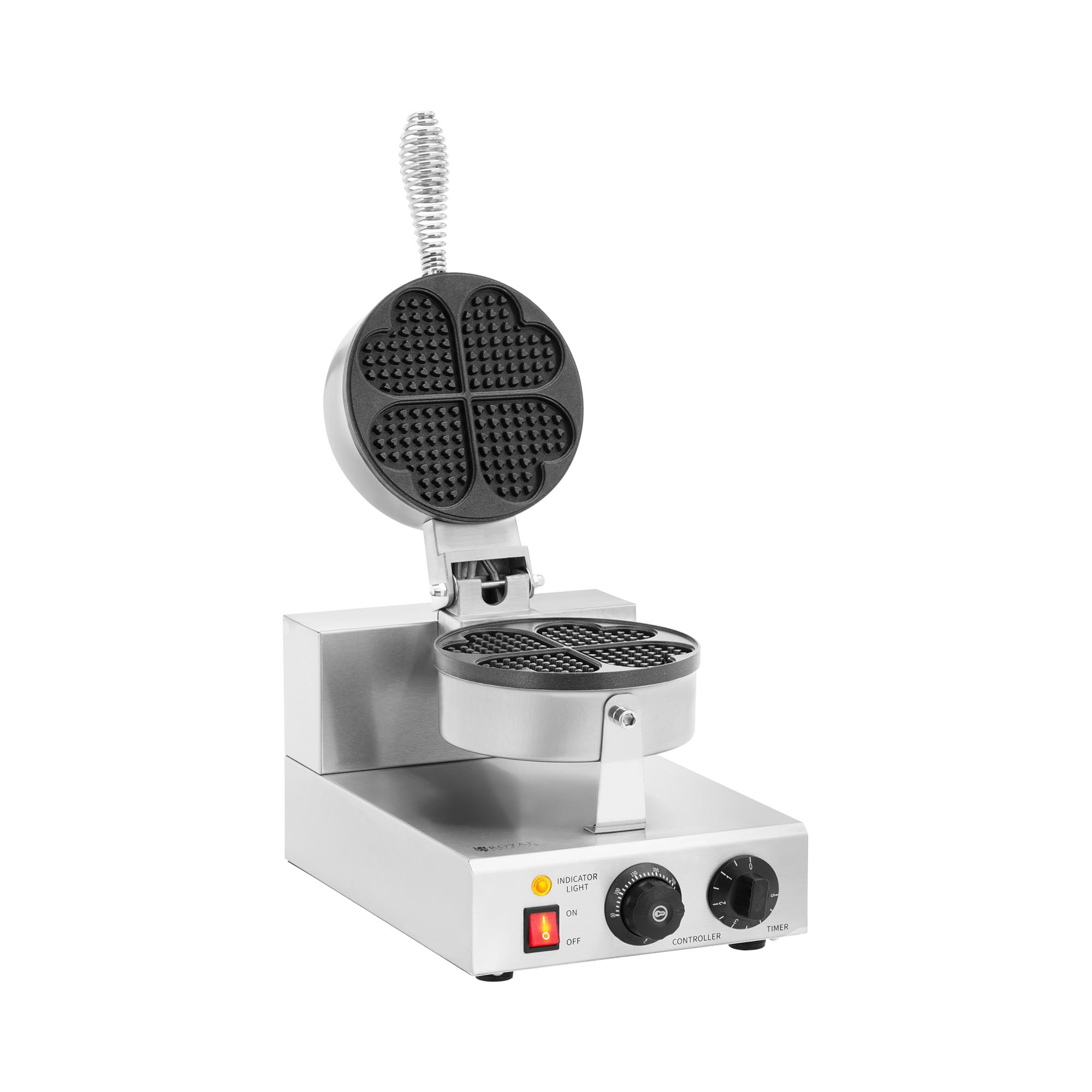 Waffeleisen - herzförmig - 1000 W - 0 - 5 min Timer - Royal Catering RC_WMS_04