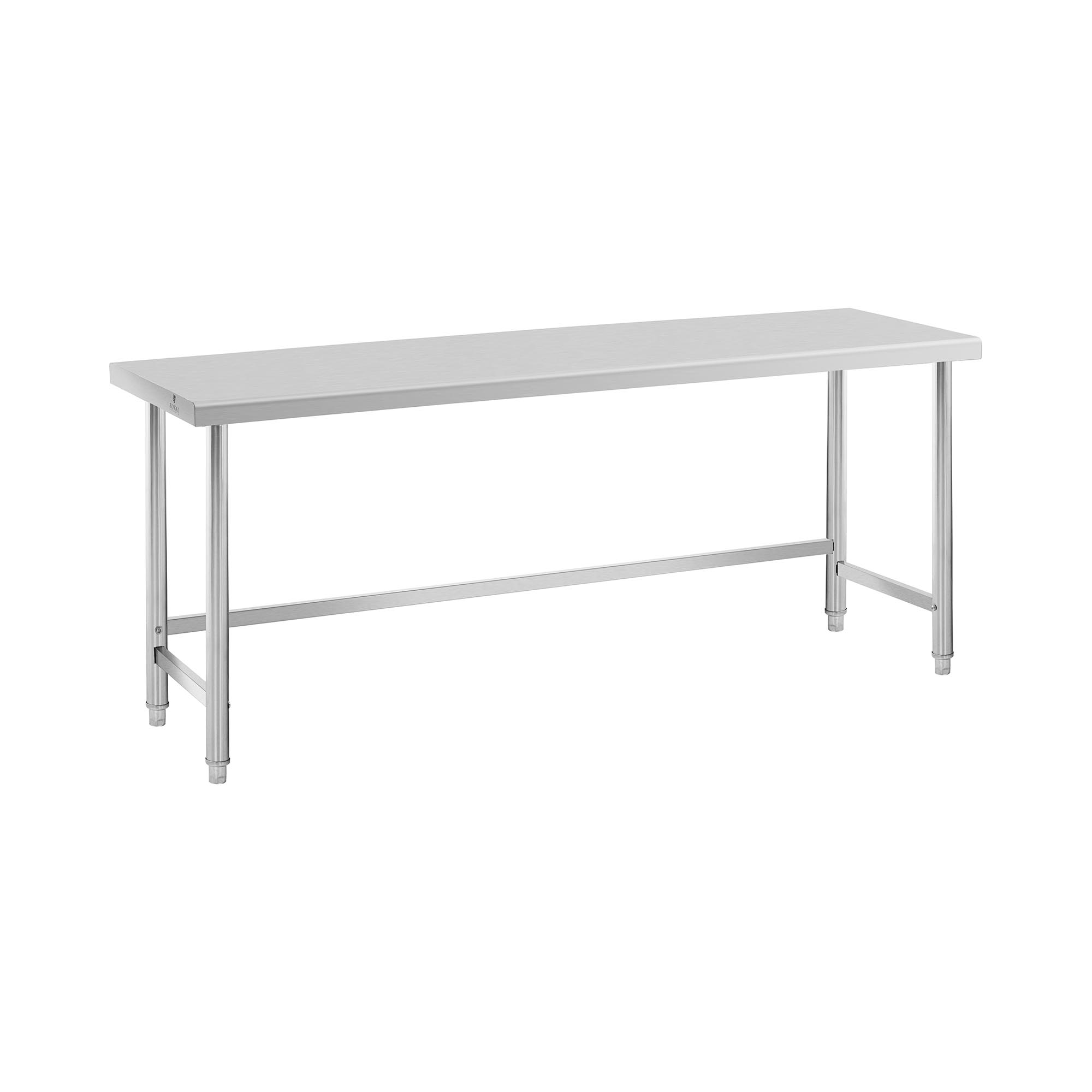 Edelstahl-Arbeitstisch - ECO - 200 x 70 cm - 95 kg - Royal Catering RCAT-200/70-PS