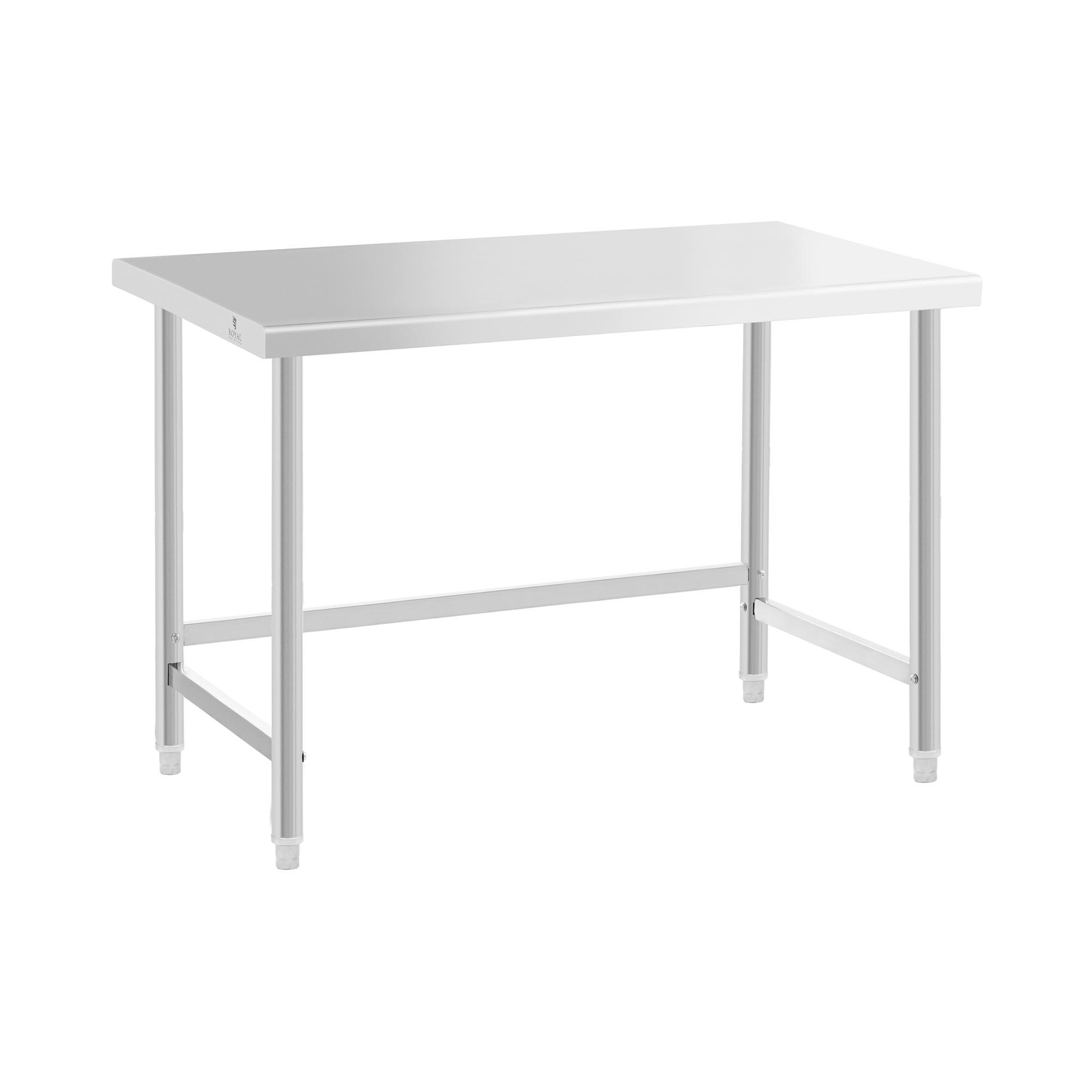 Edelstahl-Arbeitstisch - ECO - 120 x 70 cm - 93 kg - Royal Catering RCAT-120/70-PS