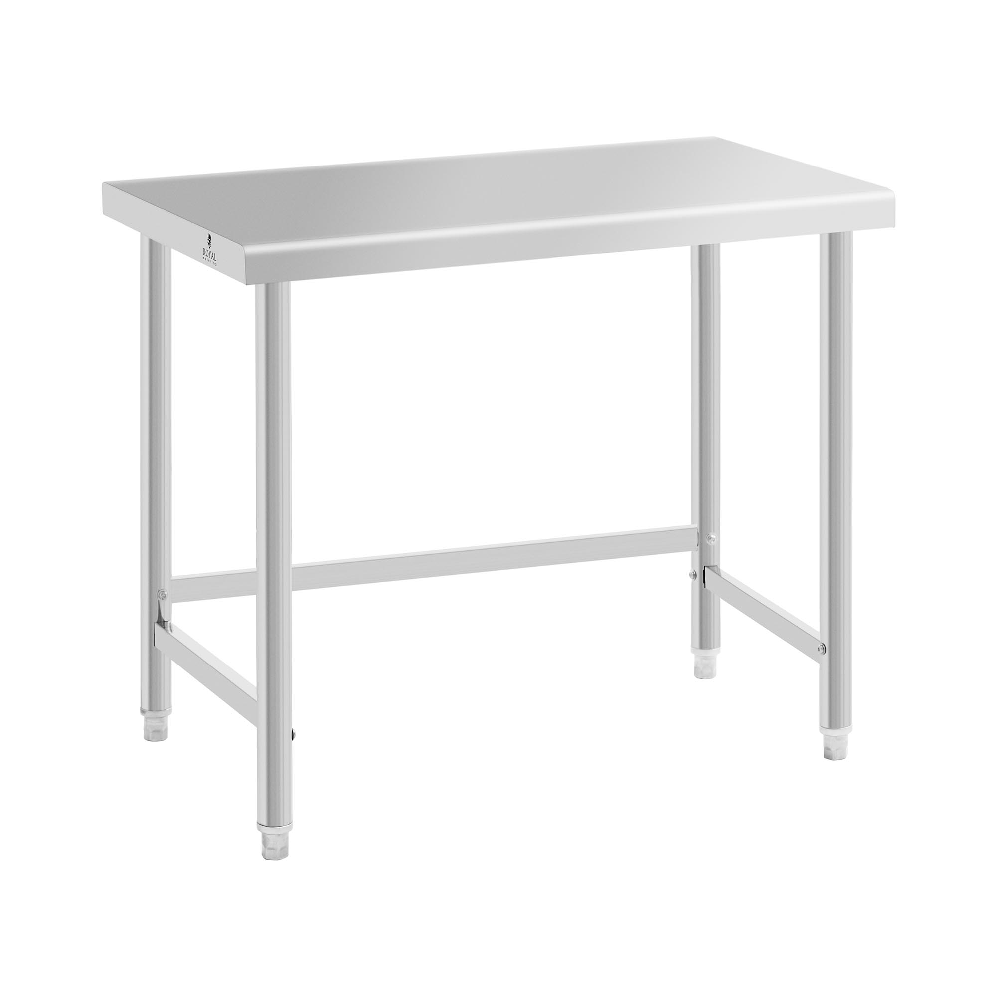 Edelstahl-Arbeitstisch - ECO - 100 x 60 cm - 90 kg - Royal Catering RCAT-100/60-PS