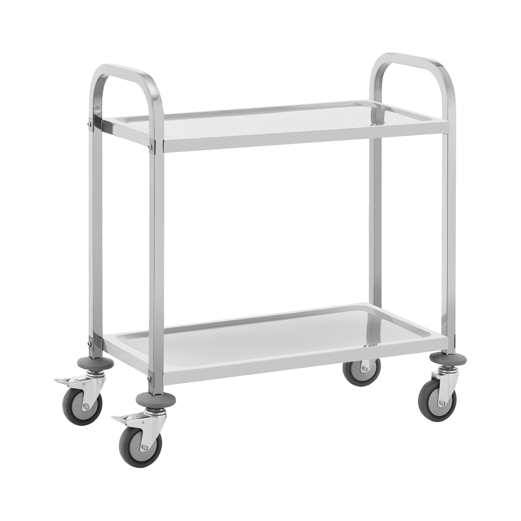 Servierwagen - Edelstahl - 2 Borde - Ablagen: 70 x 40 cm - 300 kg - Royal Catering RCSW-105