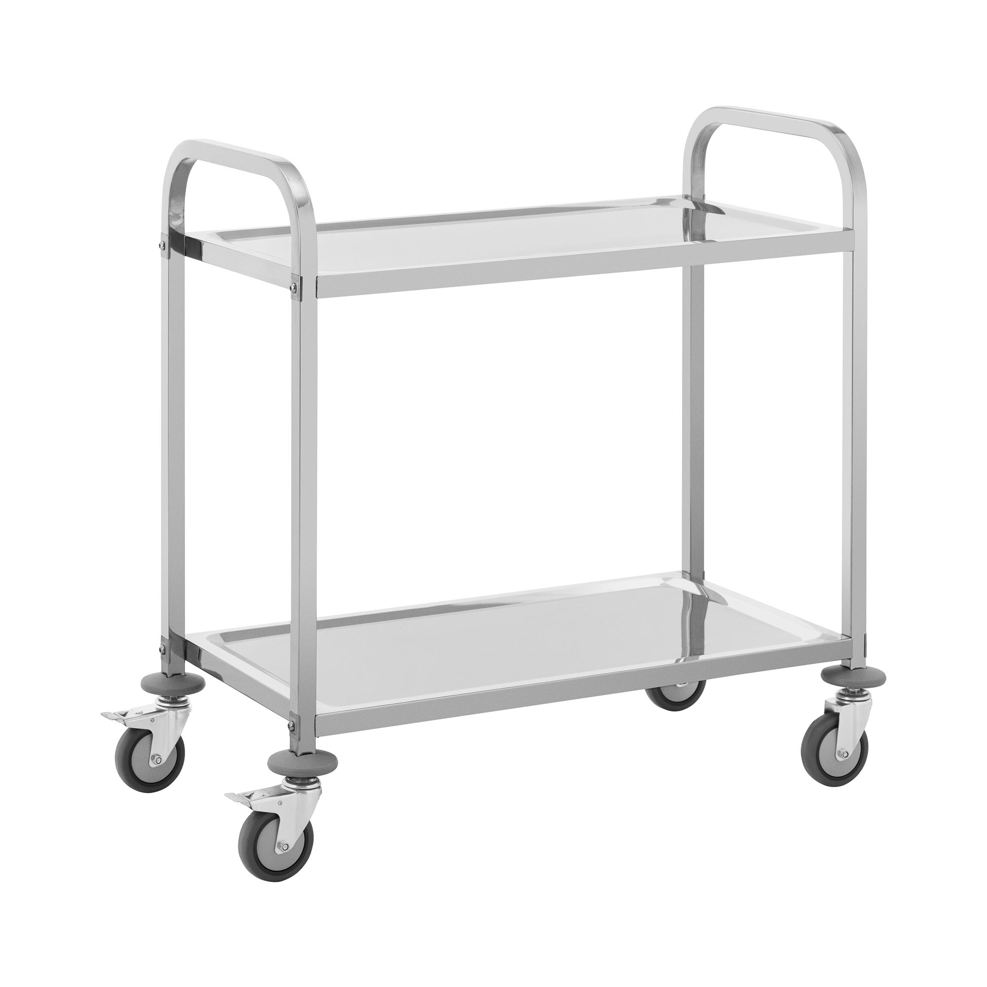 Servierwagen - Edelstahl - 2 Borde - Ablagen: 95 x 50 cm - 300 kg - Royal Catering RCSW-106