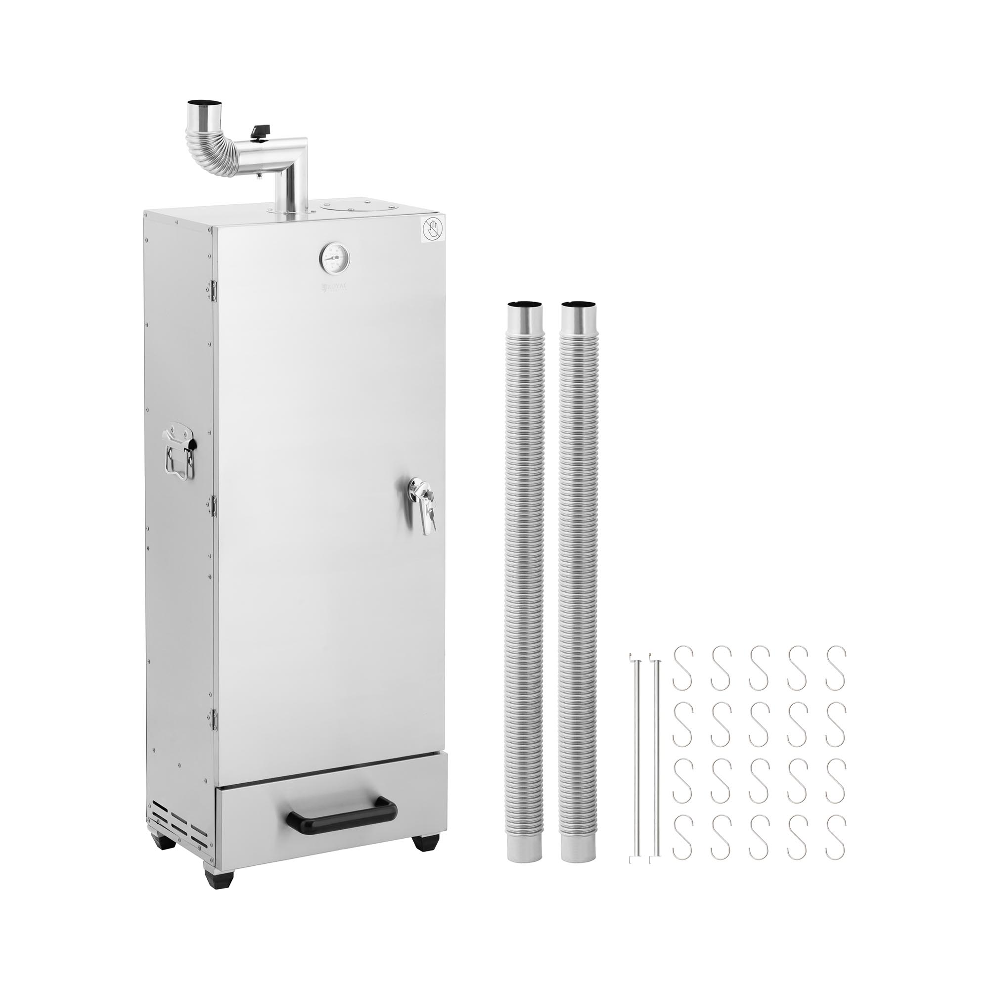 Füstölő szekrény - 113 l - 6 rács - Royal Catering