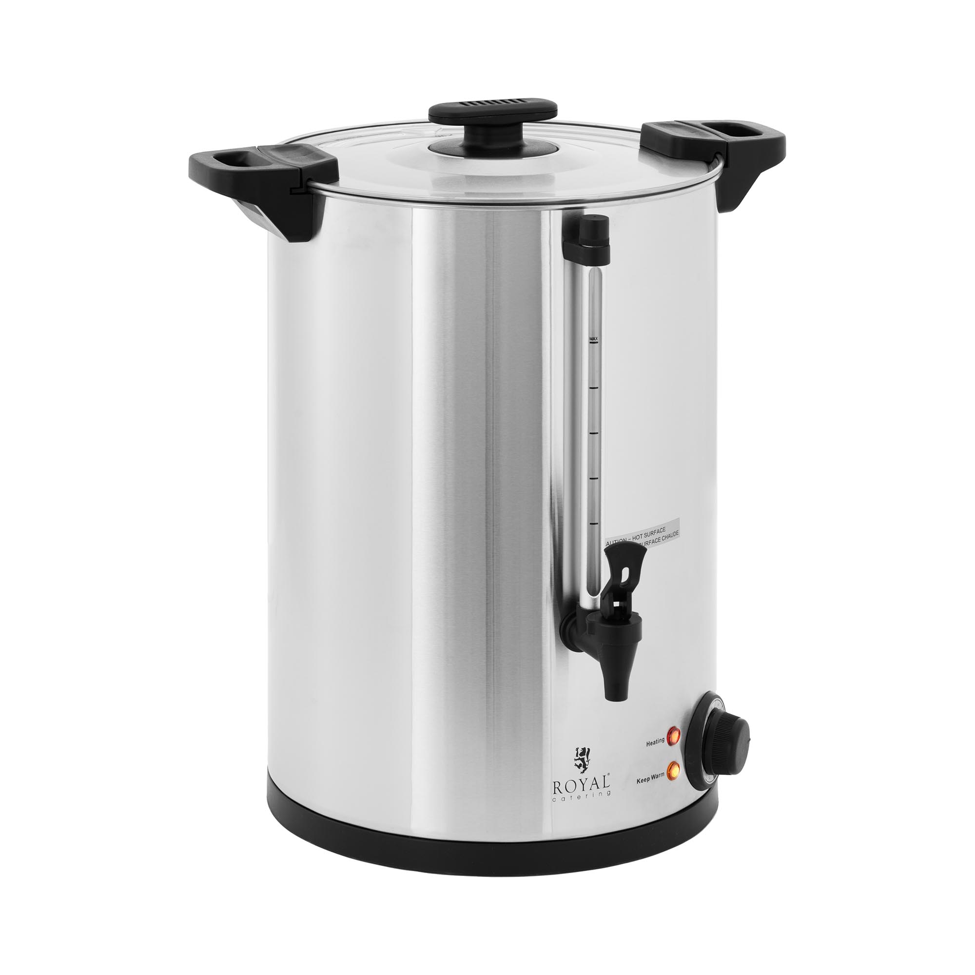 Vízforraló - 16.5 l - 2500 W - rozsdamentes acél - Royal Catering