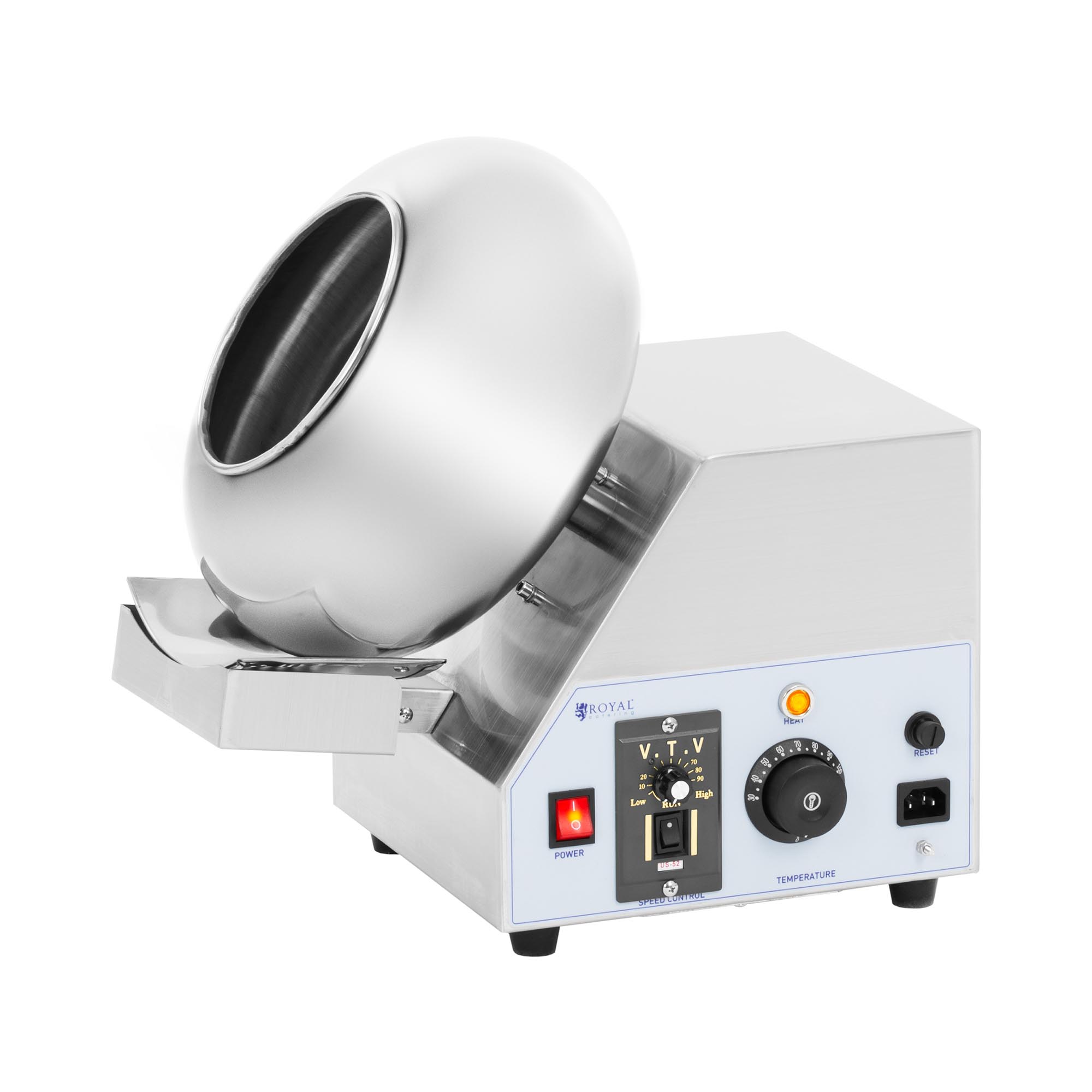 Chocolade drageermachine - 2 kg - 600 W - Roestvrij staal - Royal Catering