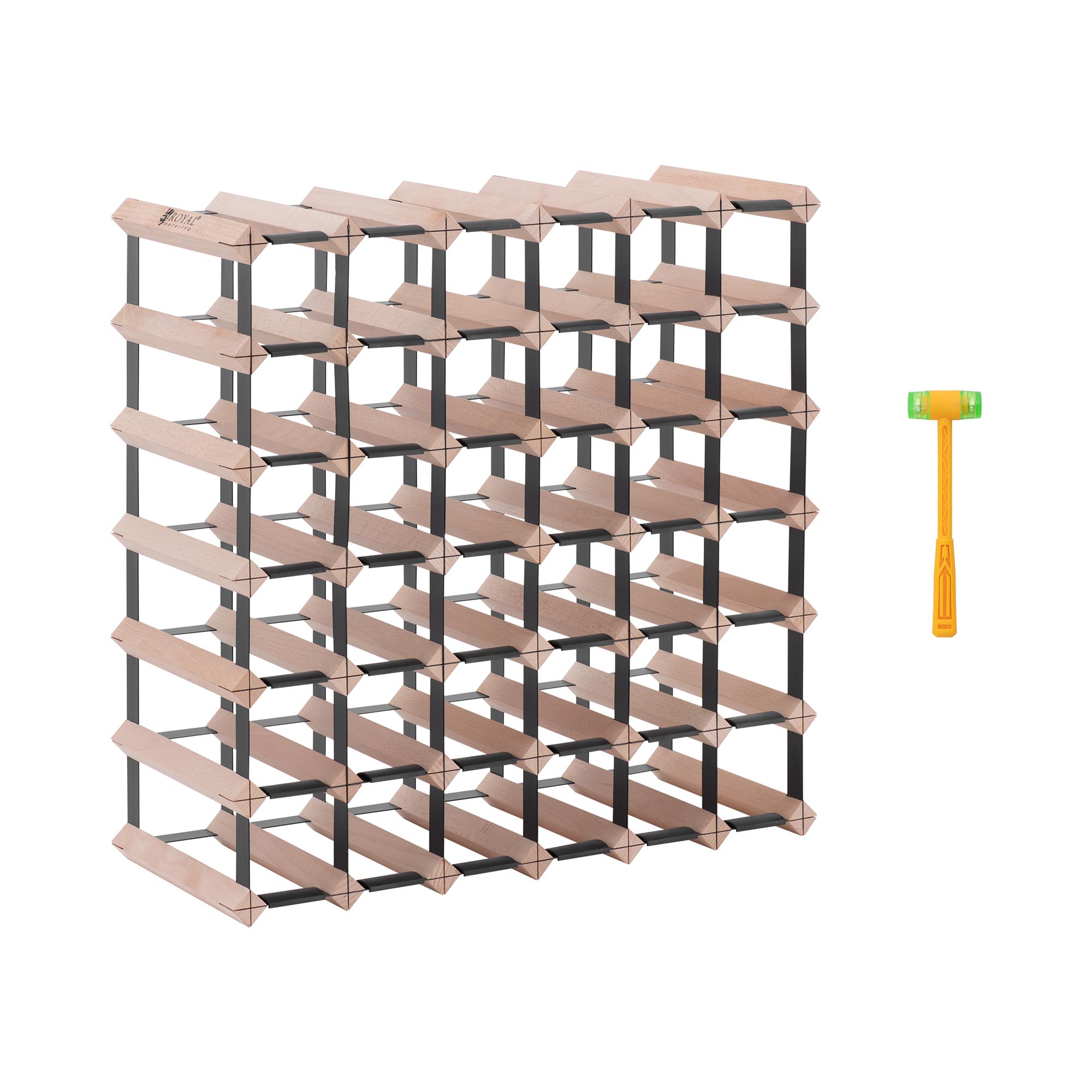 Weinregal - Holz - für bis zu 42 Flaschen - Royal Catering RCWE-01