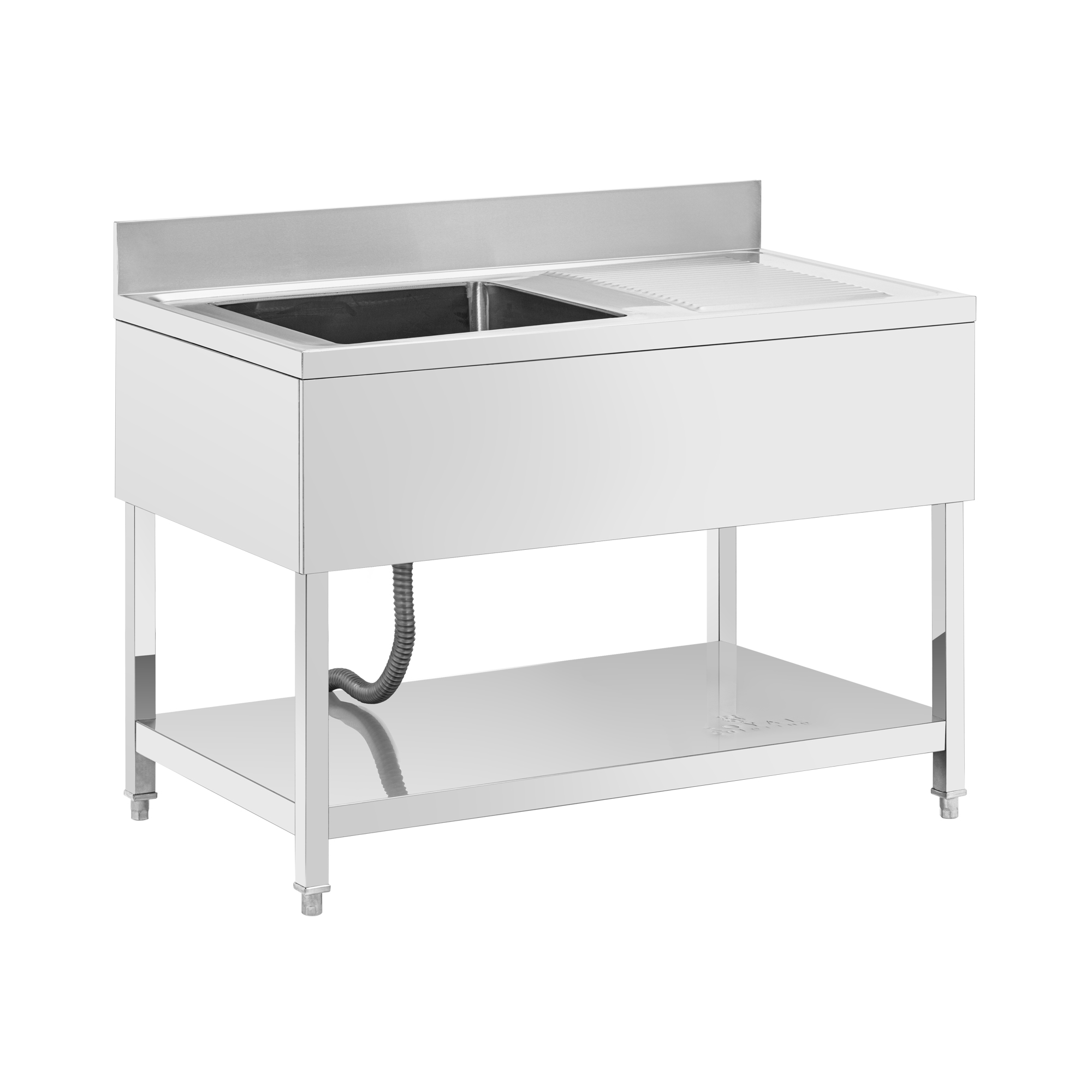 Spoeltafel - 1 bak - RVS - 120 x 70 x 97 cm - Royal Catering
