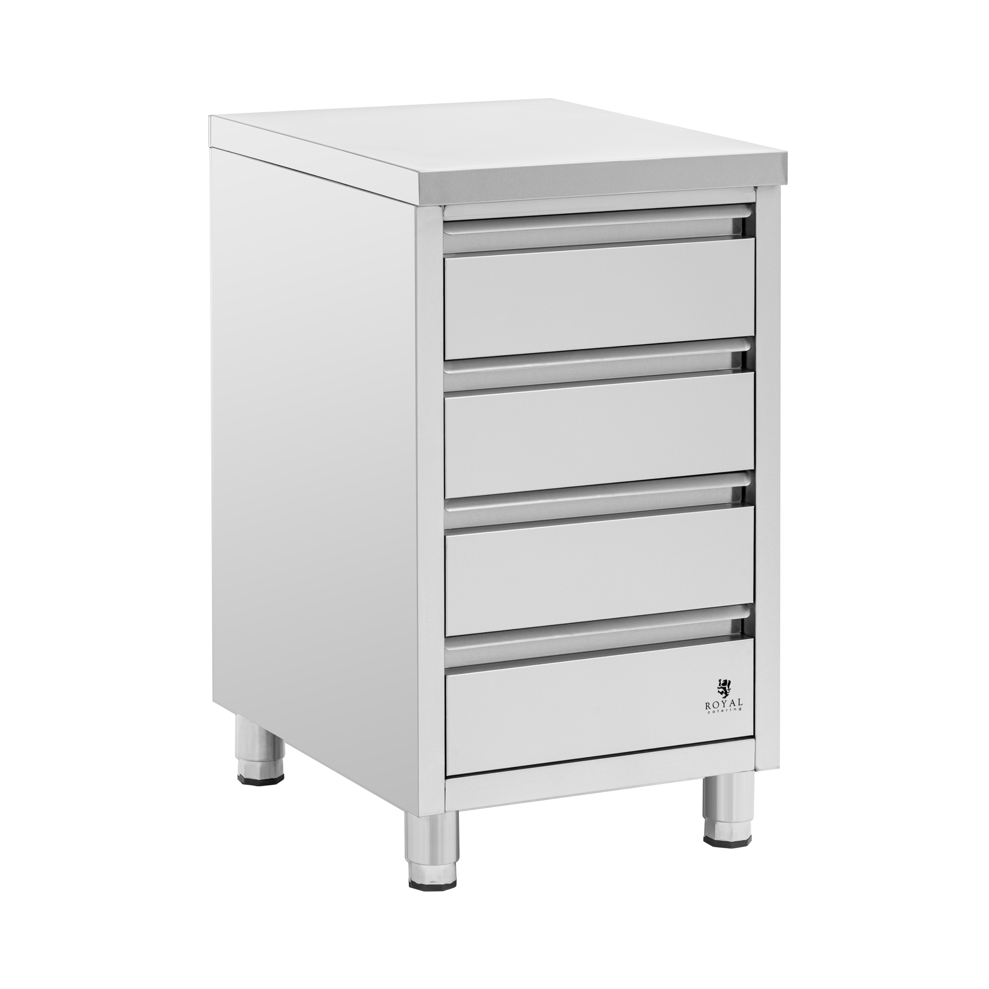 RVS werkkast - 4 laden - 50 x 60 cm - Royal Catering