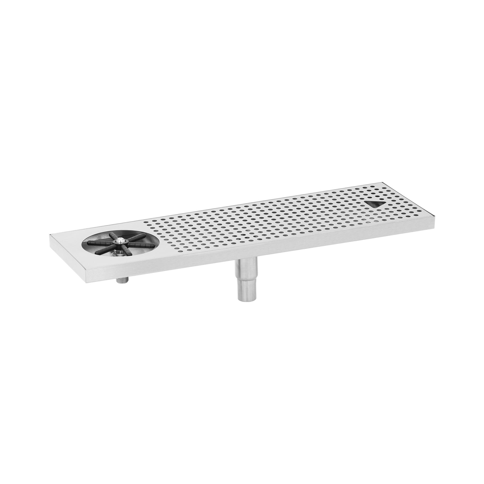 Glazen spoeler - met lekbak - 61 x 18 x 13,5 cm - Royal Catering