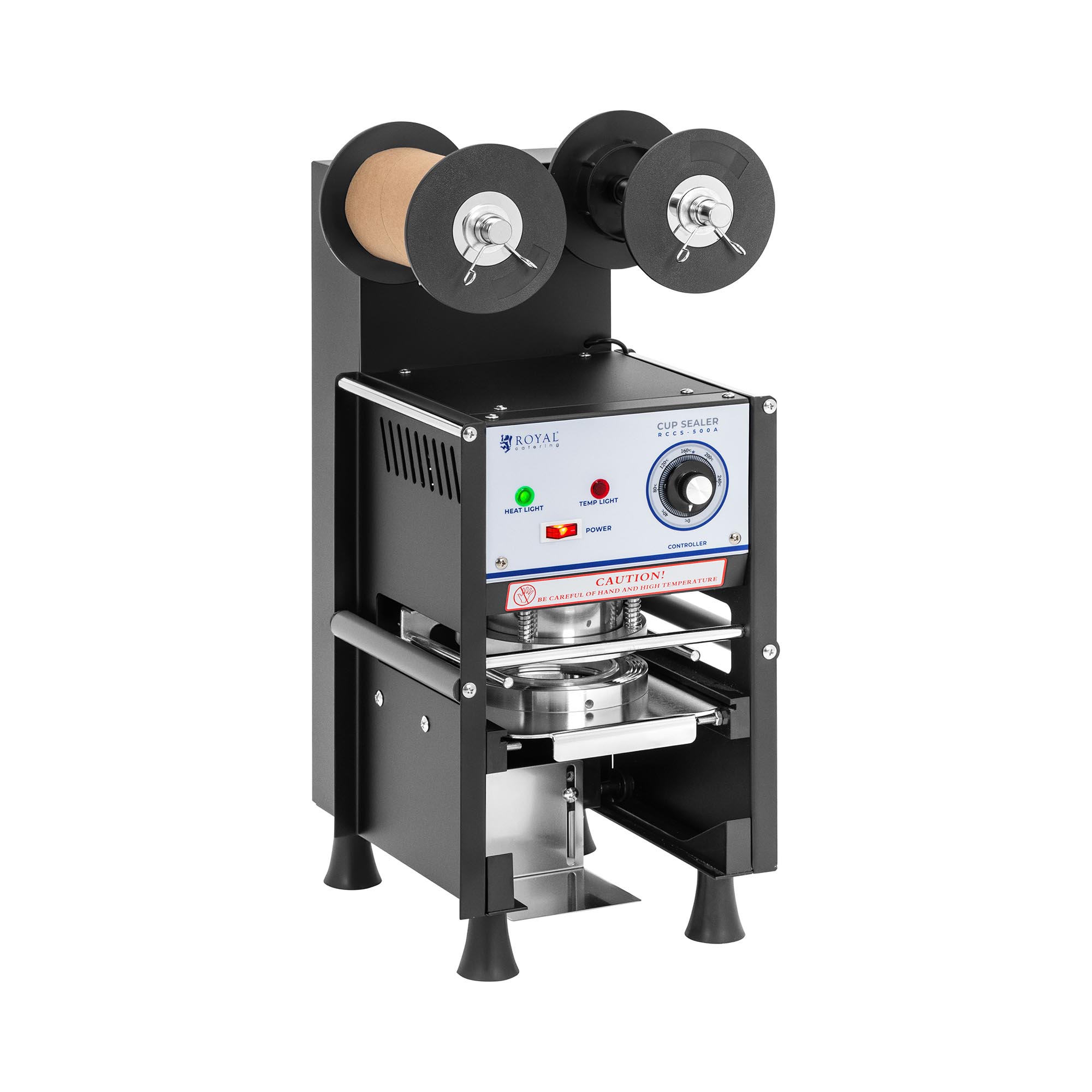 Automatische bekersluitmachine - 500 bekers/u - Γ 95/90 mm - hoogte max. 180 mm - Royal Catering