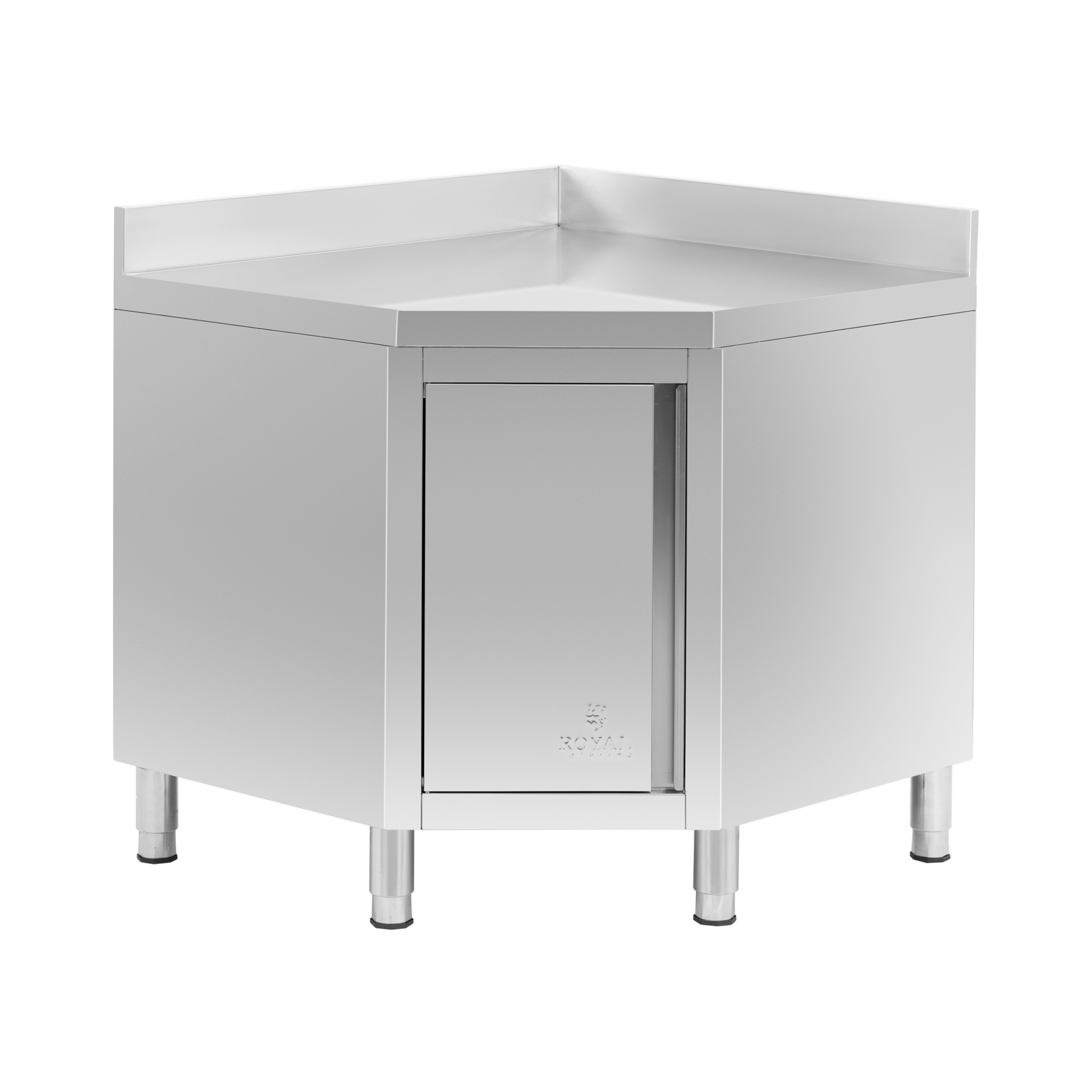 RVS hoekkast - achterwand - 90 x 90 cm - Royal Catering