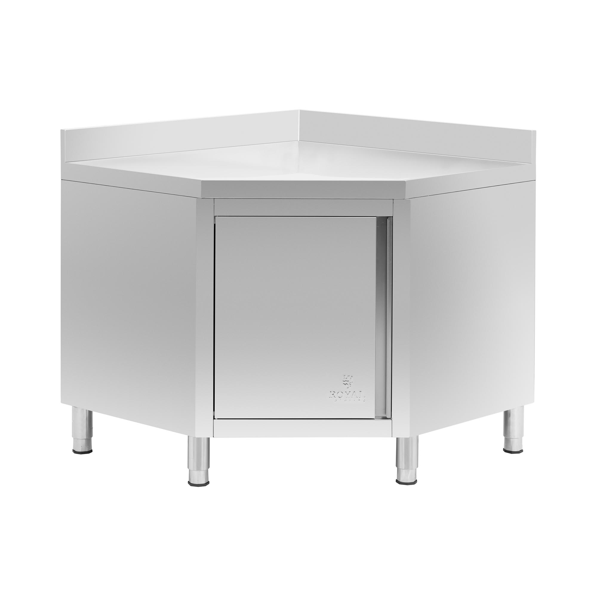 RVS hoekkast - achterwand - 100 x 100 cm - Royal Catering