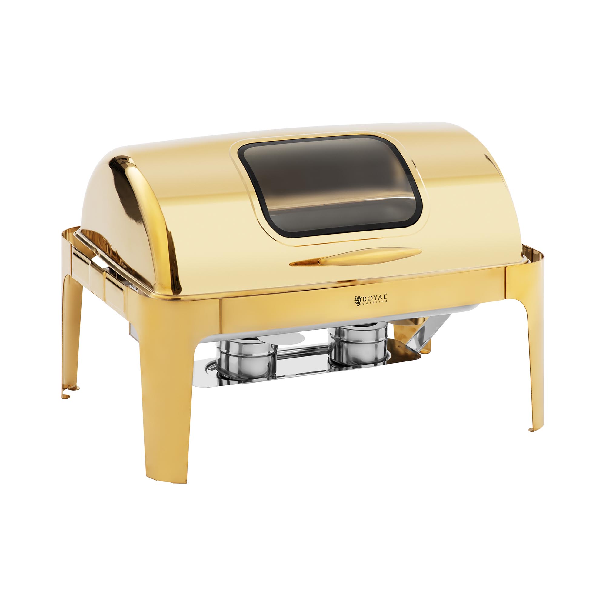 Chafing Dish - GN 1/1 - 9 l - 2 brandstofcontainers - met kijkvenster - Royal Catering