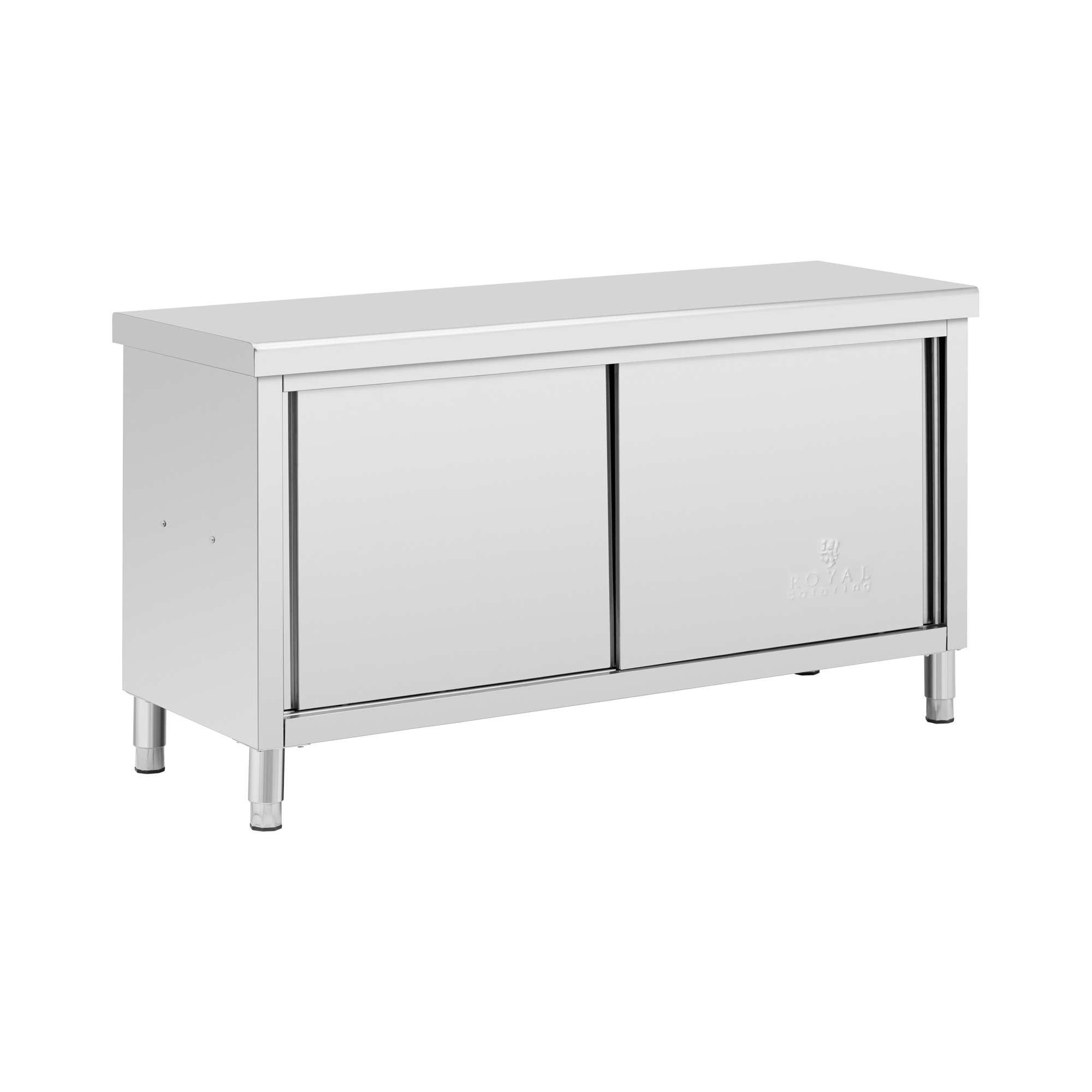 RVS werkkast met schuifdeuren - ECO - 160 x 60 cm - 500 kg - Royal Catering
