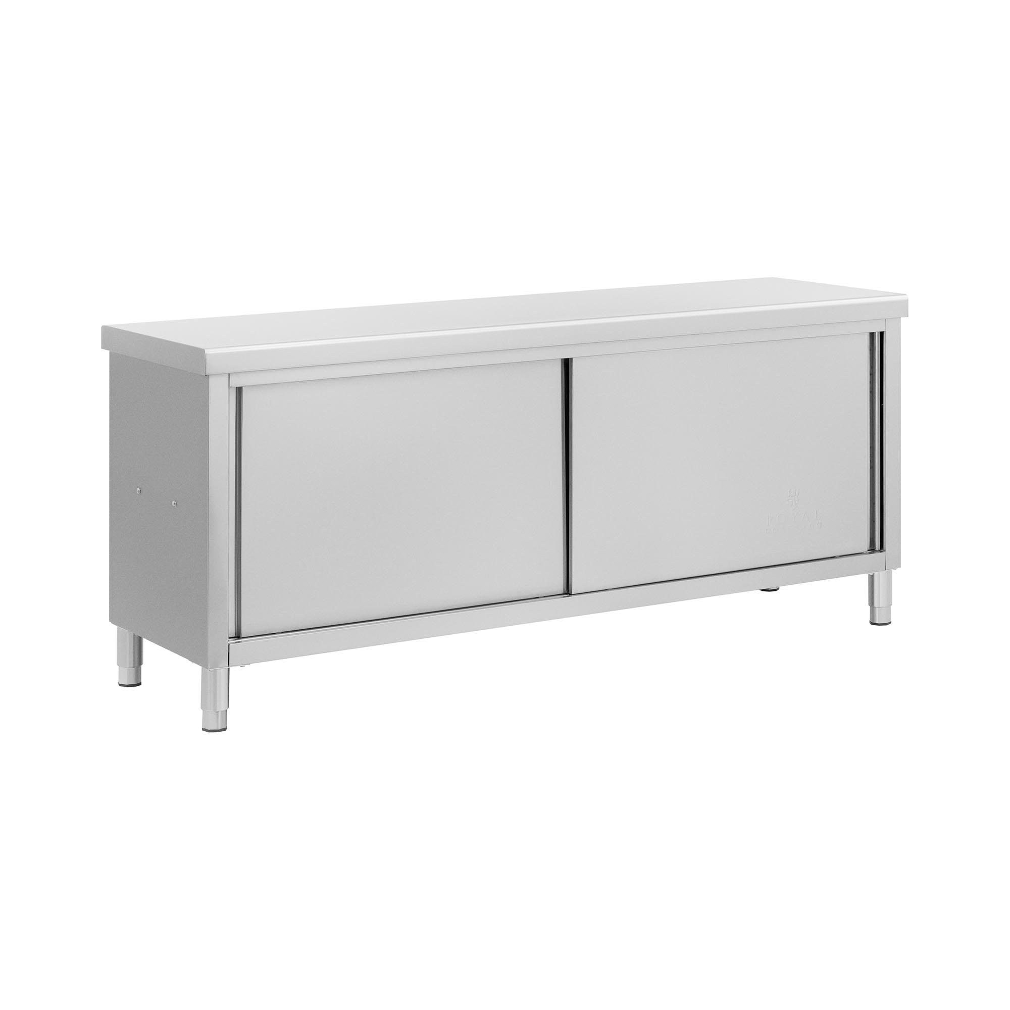 Roestvrijstalen werkkast met schuifdeuren - ECO - 200 x 60 cm - 500 kg