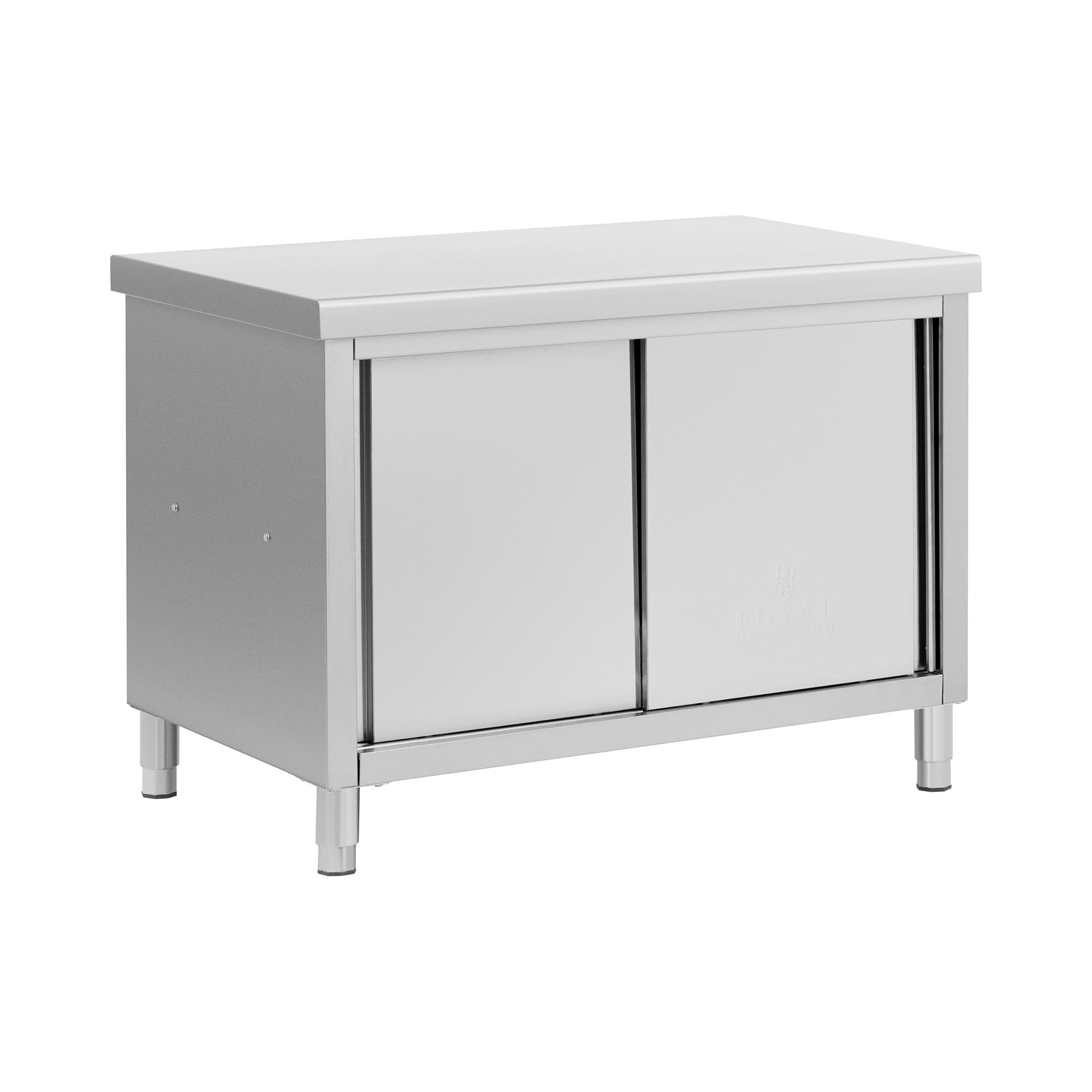 RVS werkkast met schuifdeuren - ECO - 120 x 70 cm - 500 kg - Royal Catering