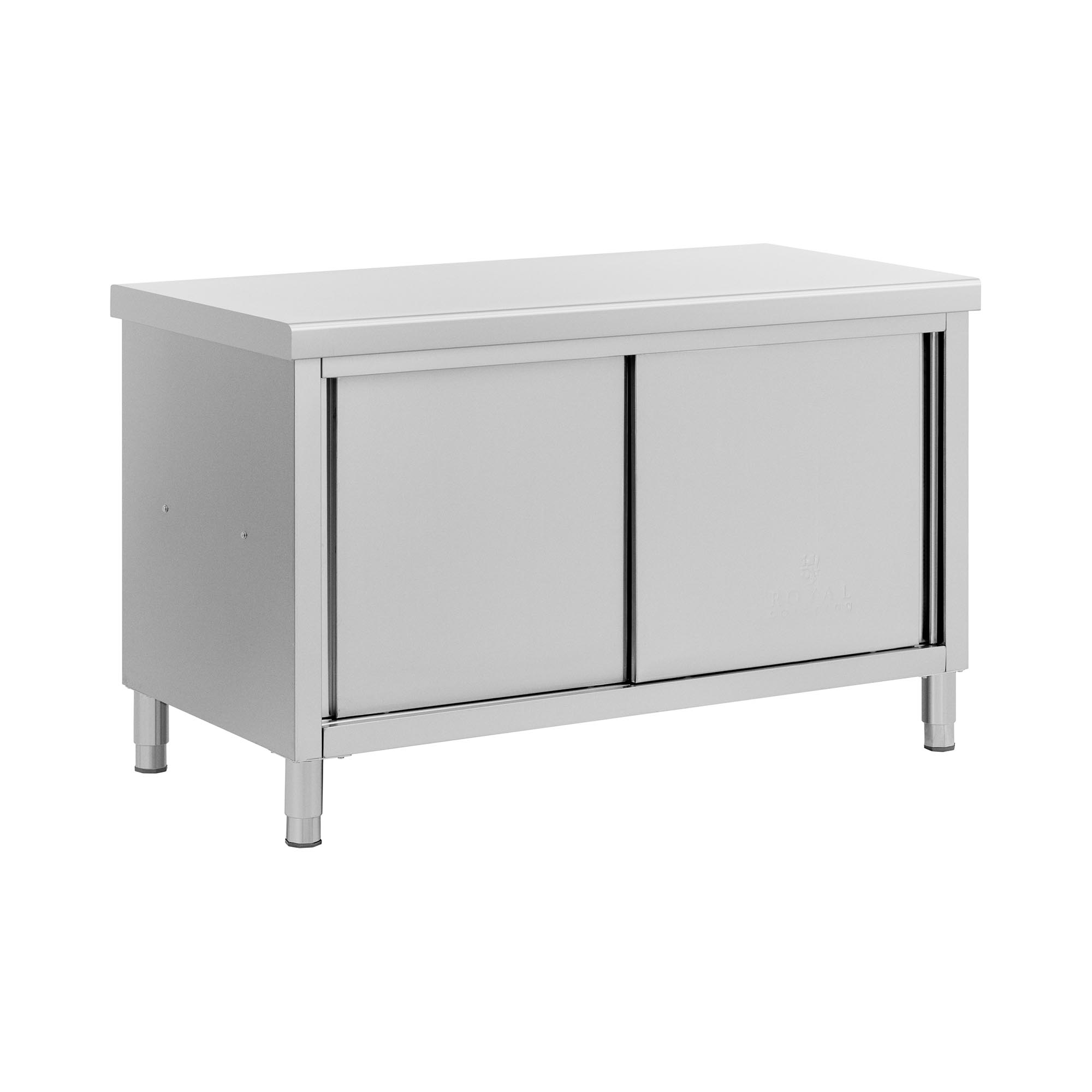 RVS werkkast met schuifdeuren - ECO - 140 x 70 cm - 500 kg - Royal Catering