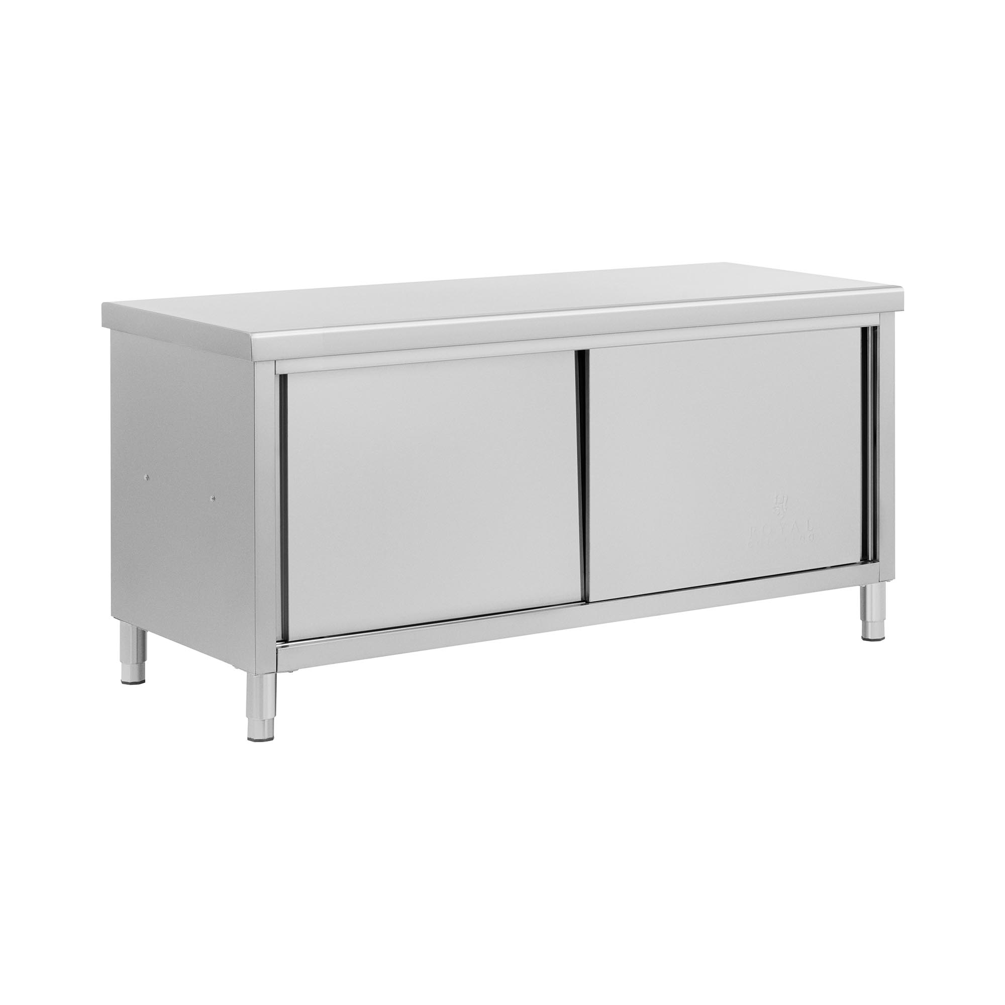 RVS werkkast met schuifdeuren - ECO - 180 x 70 cm - 500 kg - Royal Catering