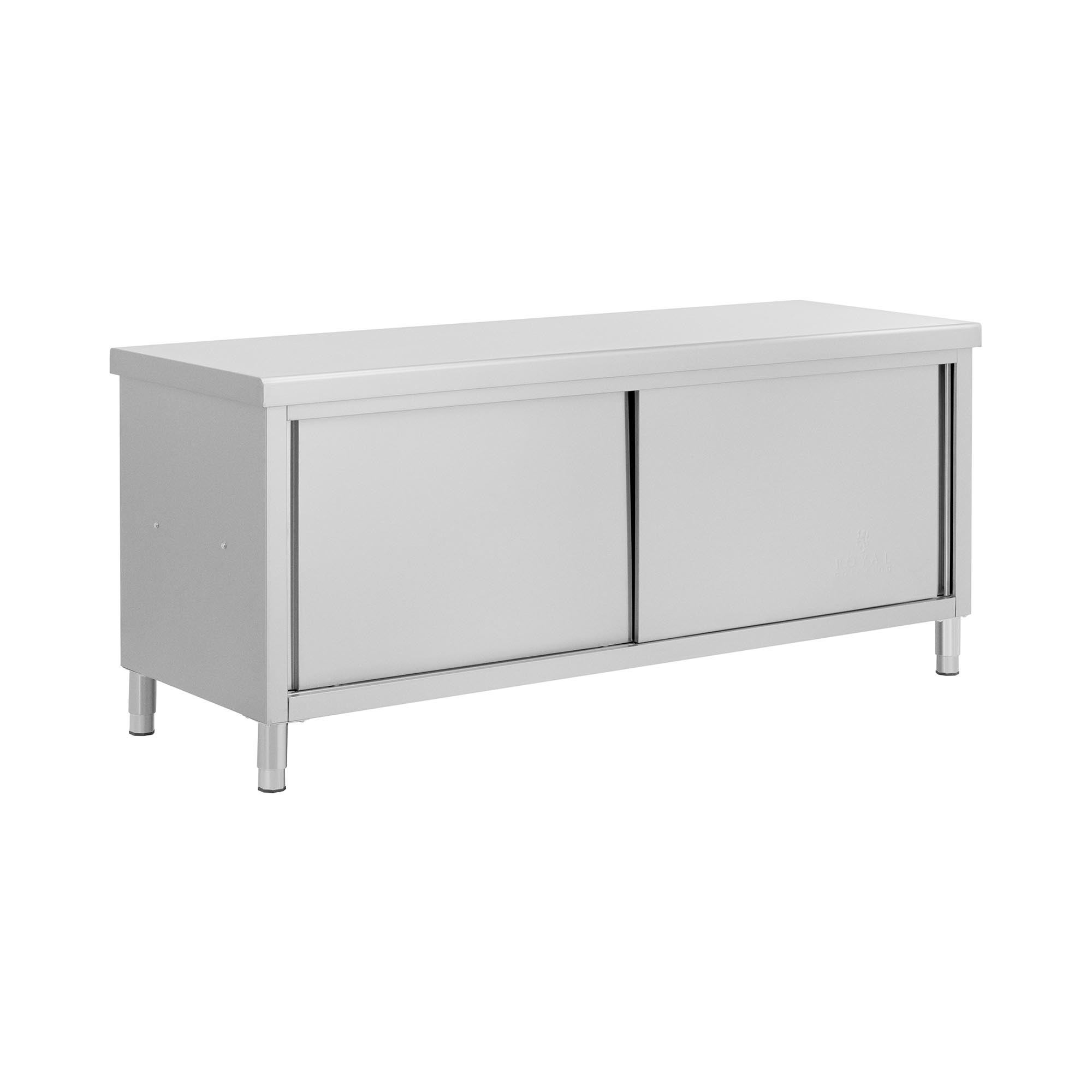 RVS werkkast met schuifdeuren - ECO - 200 x 70 cm - 500 kg - Royal Catering