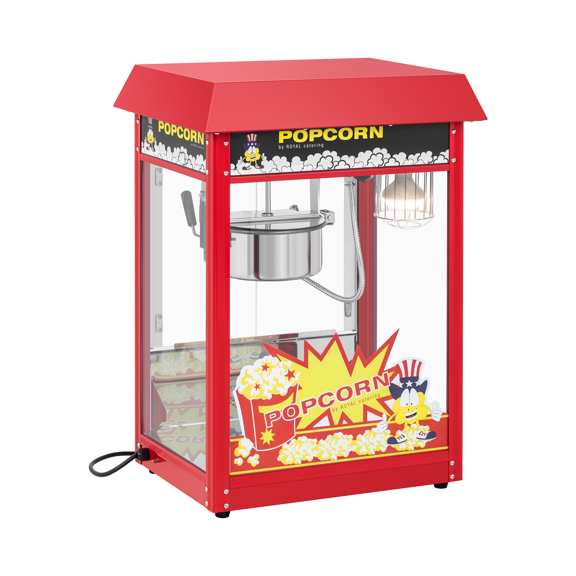 Popcornmaschine 1500 W 5 kg/h rot - Royal Catering