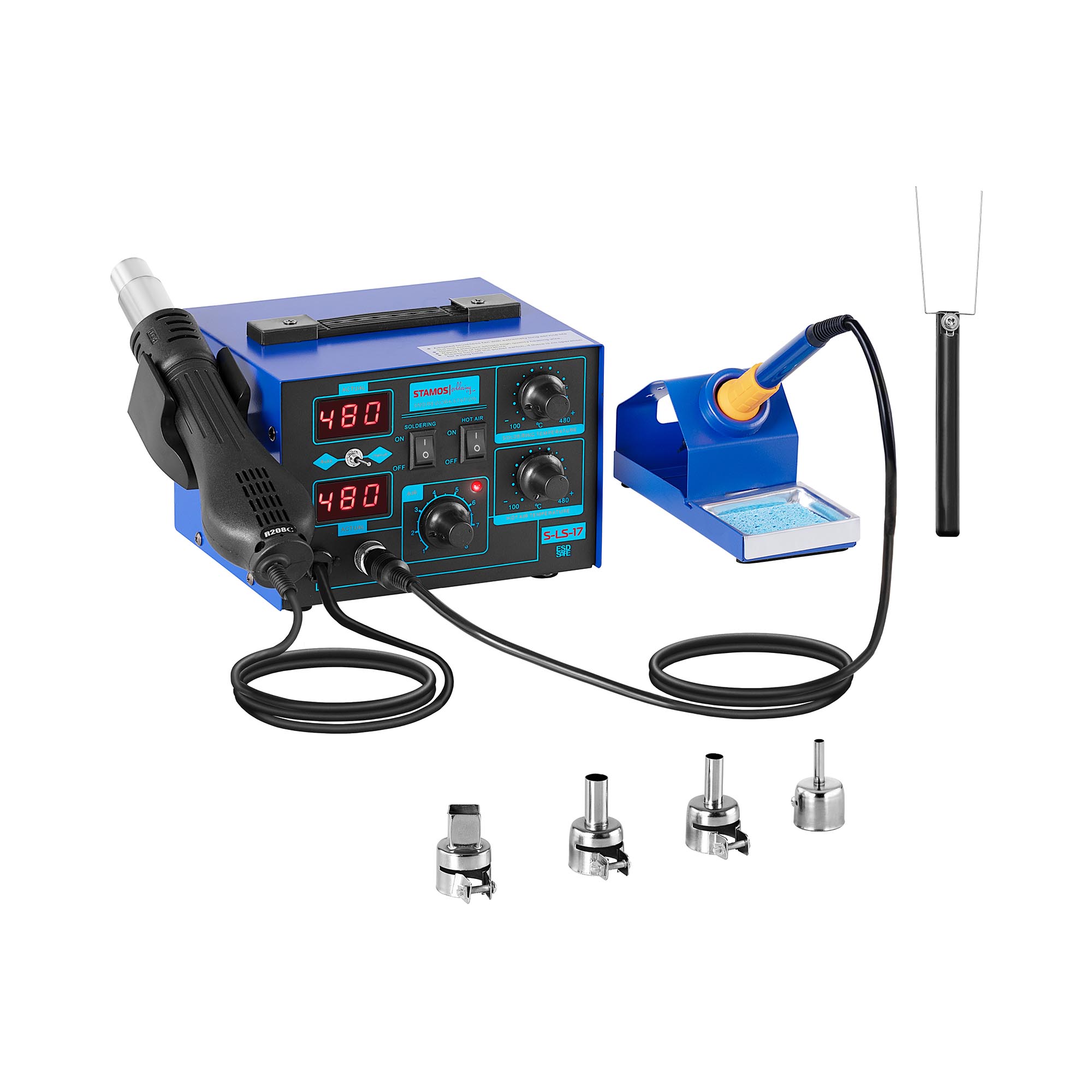 Stație de lipit 2 display-uri 730 Wați Basic - Statii de fier de lipit Stamos Soldering