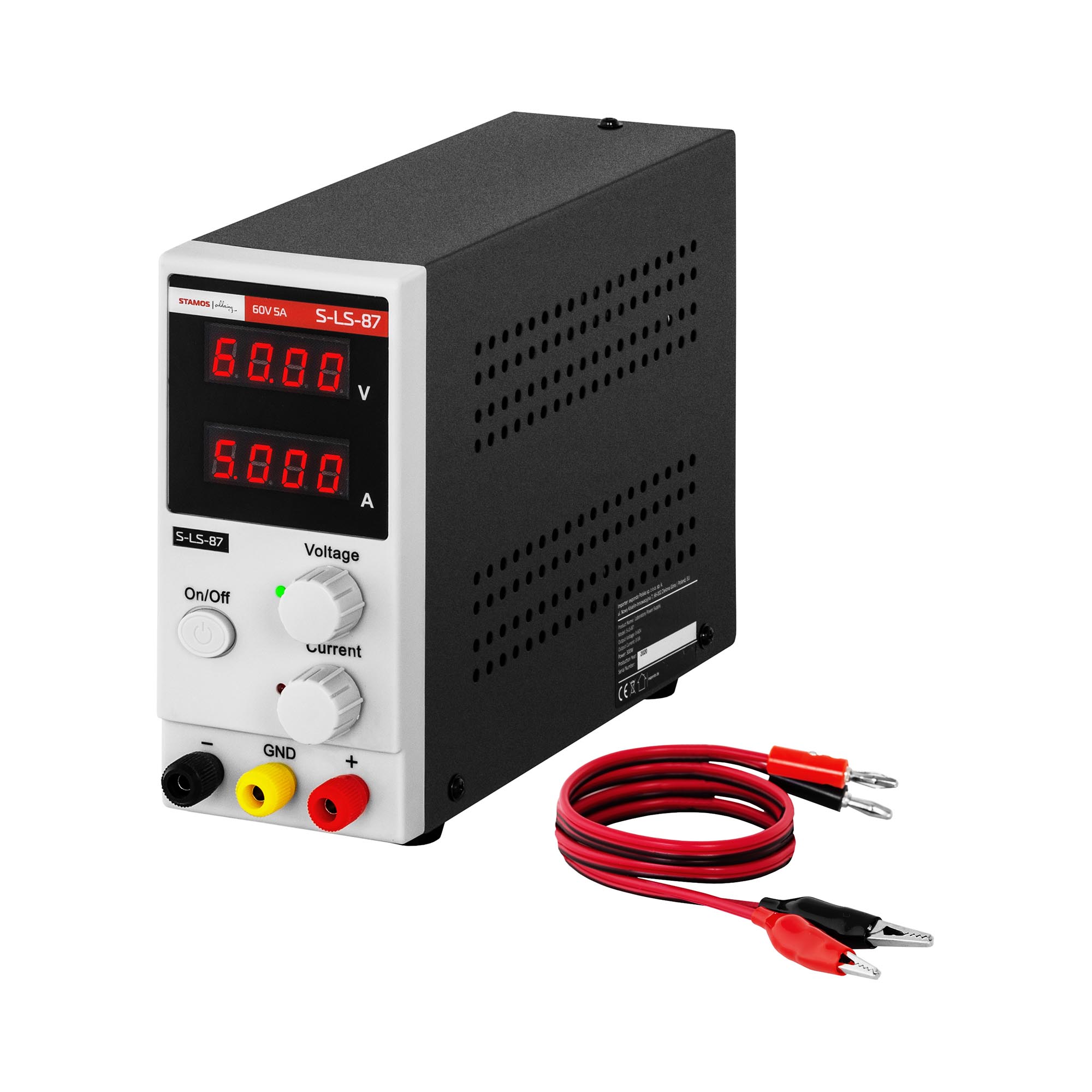 Labvoeding - 0-60 V - 0-5 A DC - 300 W