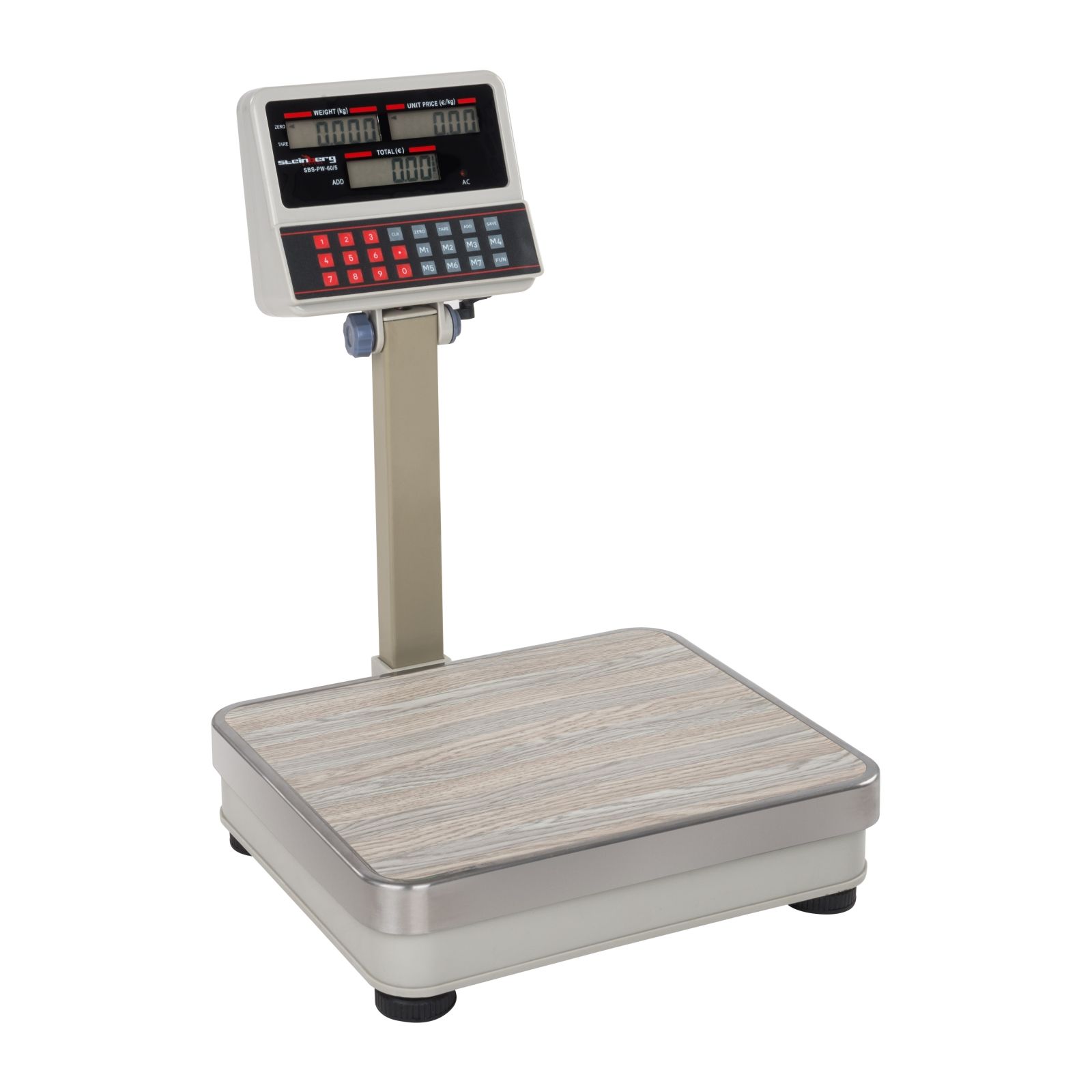 Cântar digital cu afișaj LCD în relief 60 kg / 5 g - Cantare de calcul al pretului Steinberg Systems