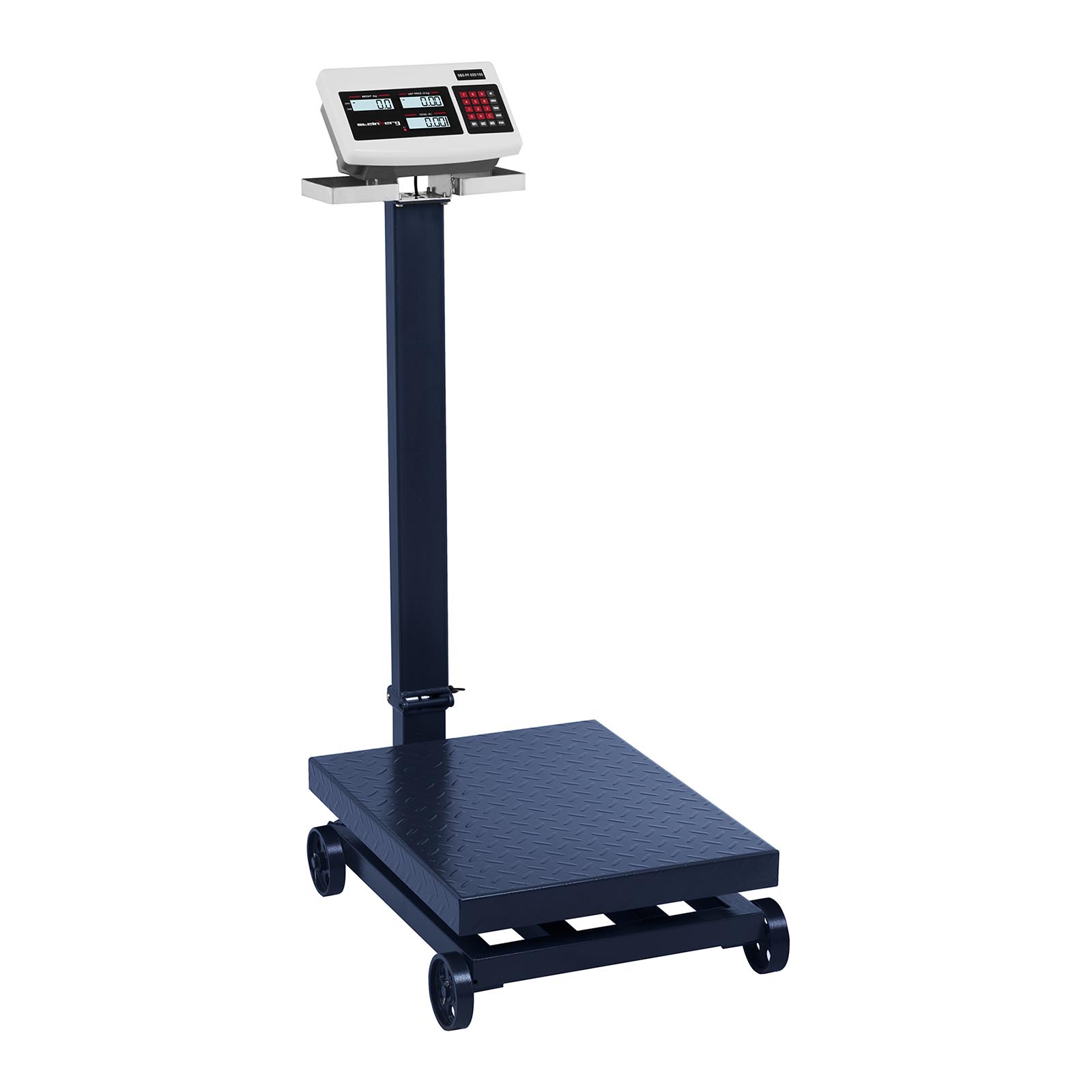 Balance plateforme - 600 kg / 0,1 kg - 40 x 30 cm - à roulettes - avec écran LCD | Steinberg Systems