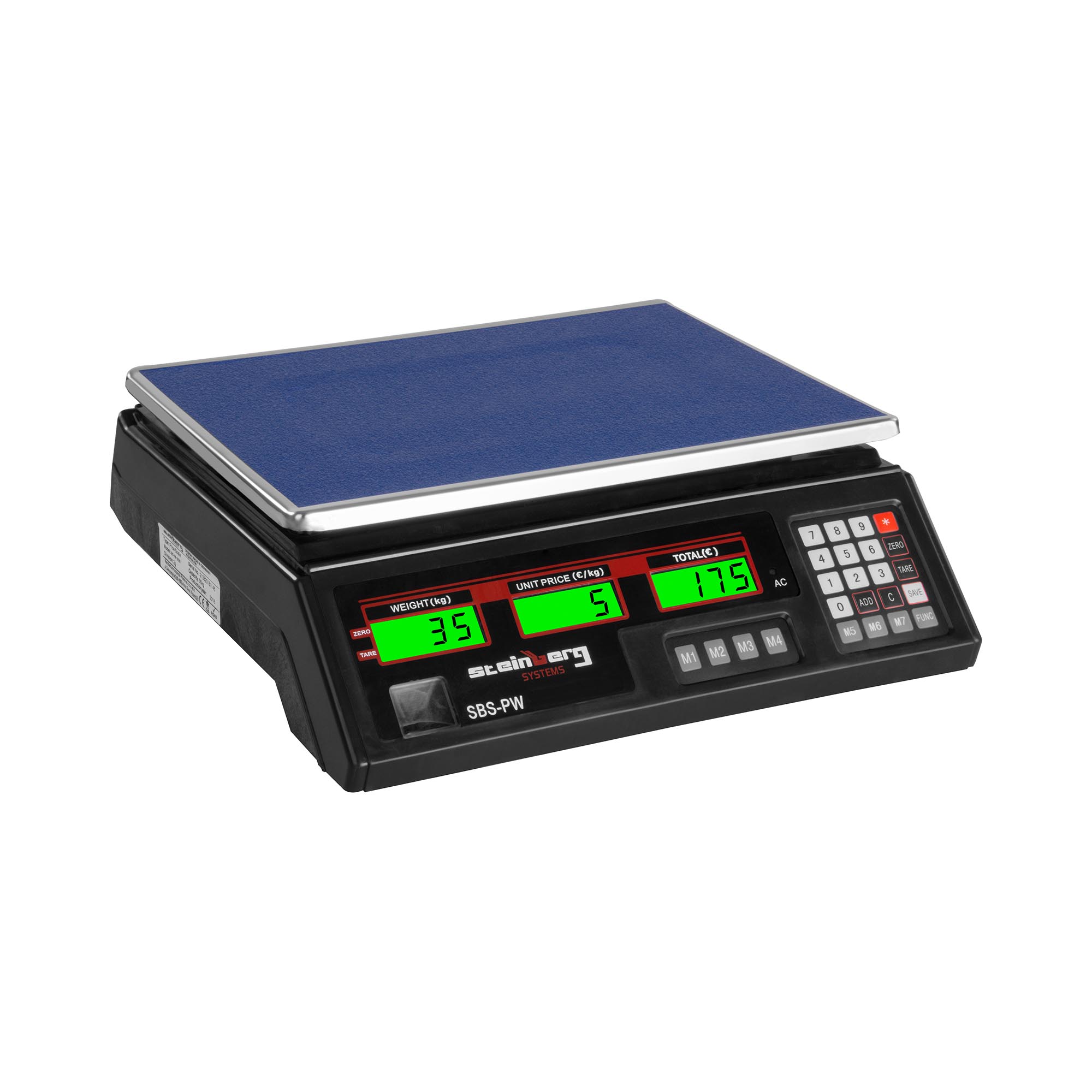 Cântar de control 35 kg / 2 g 33 x 24 cm 6 LCD - Cantare de calcul al pretului Steinberg Systems