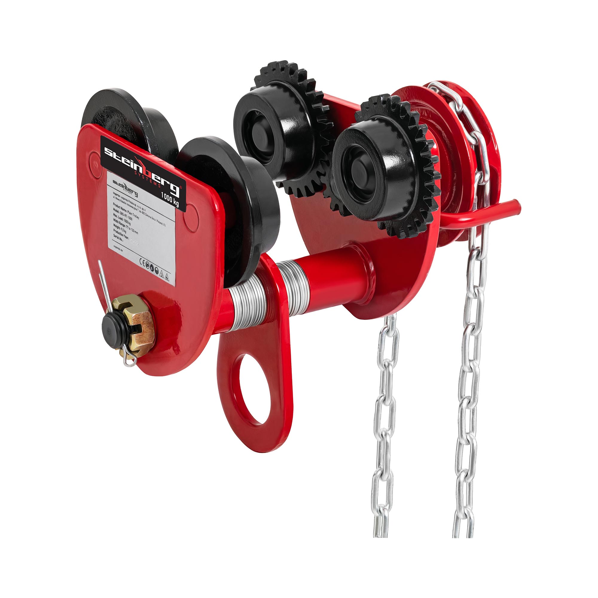 Loopkat - handmatig - 1000 kg - ketting van 3 m