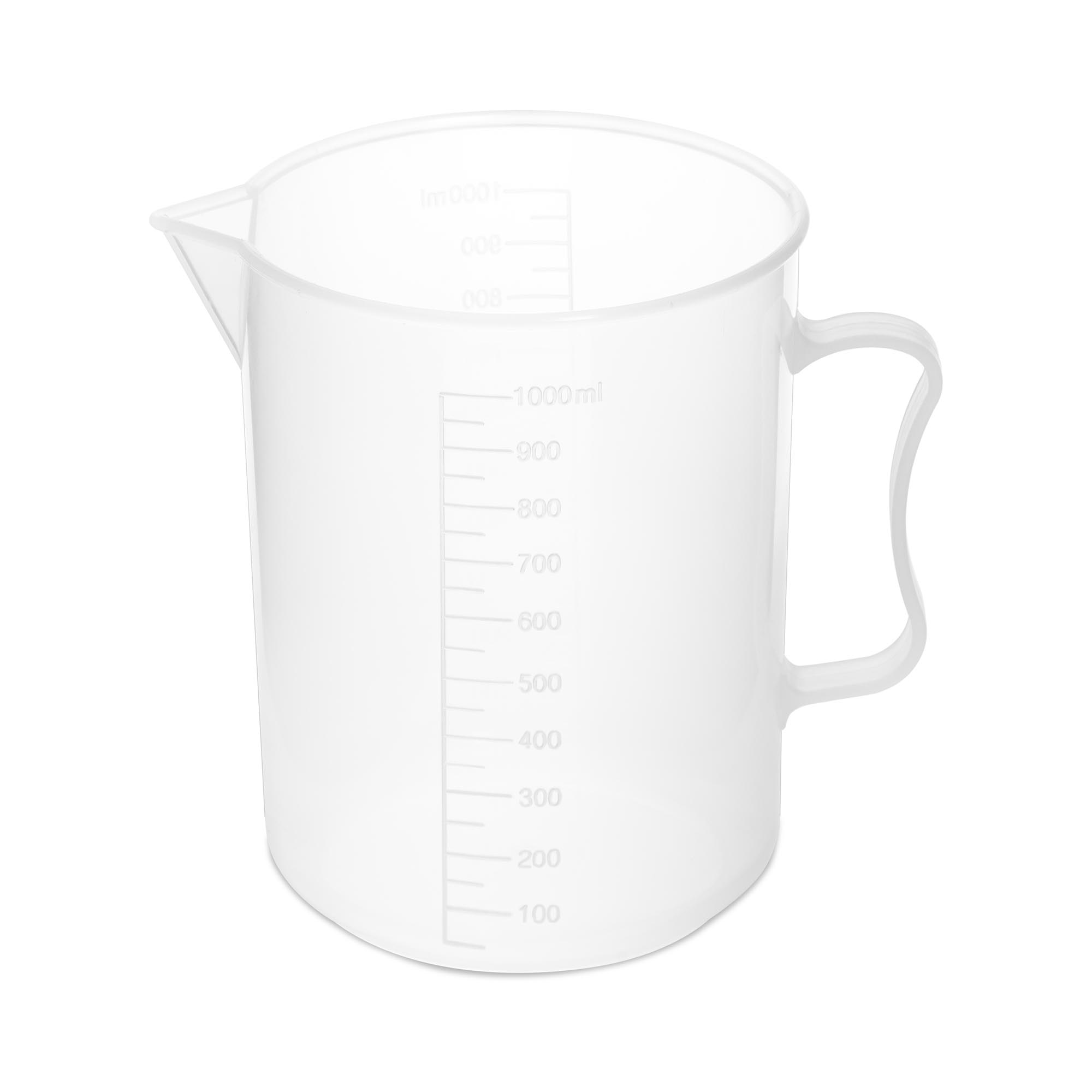 Maatbekers - 10 stuks - 1000 ml - met tuit en handvat