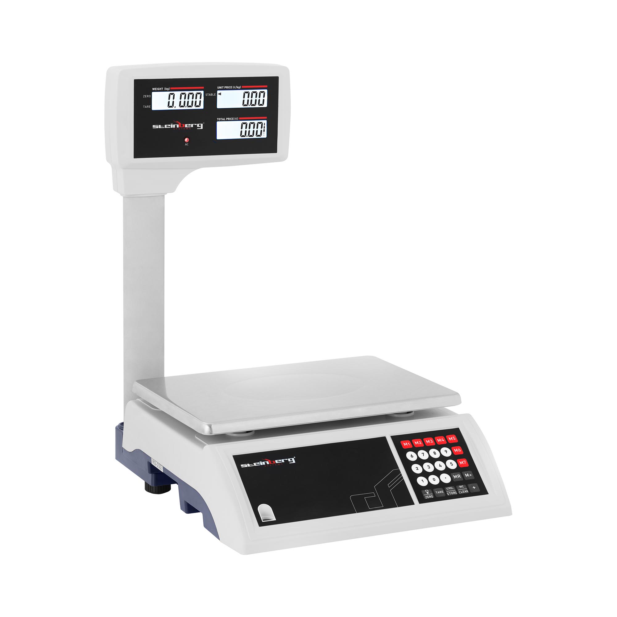 Balance de contrôle - 30 kg / 5 g - 31 x 21 cm - 6 écrans LCD sur trépied | Steinberg Systems