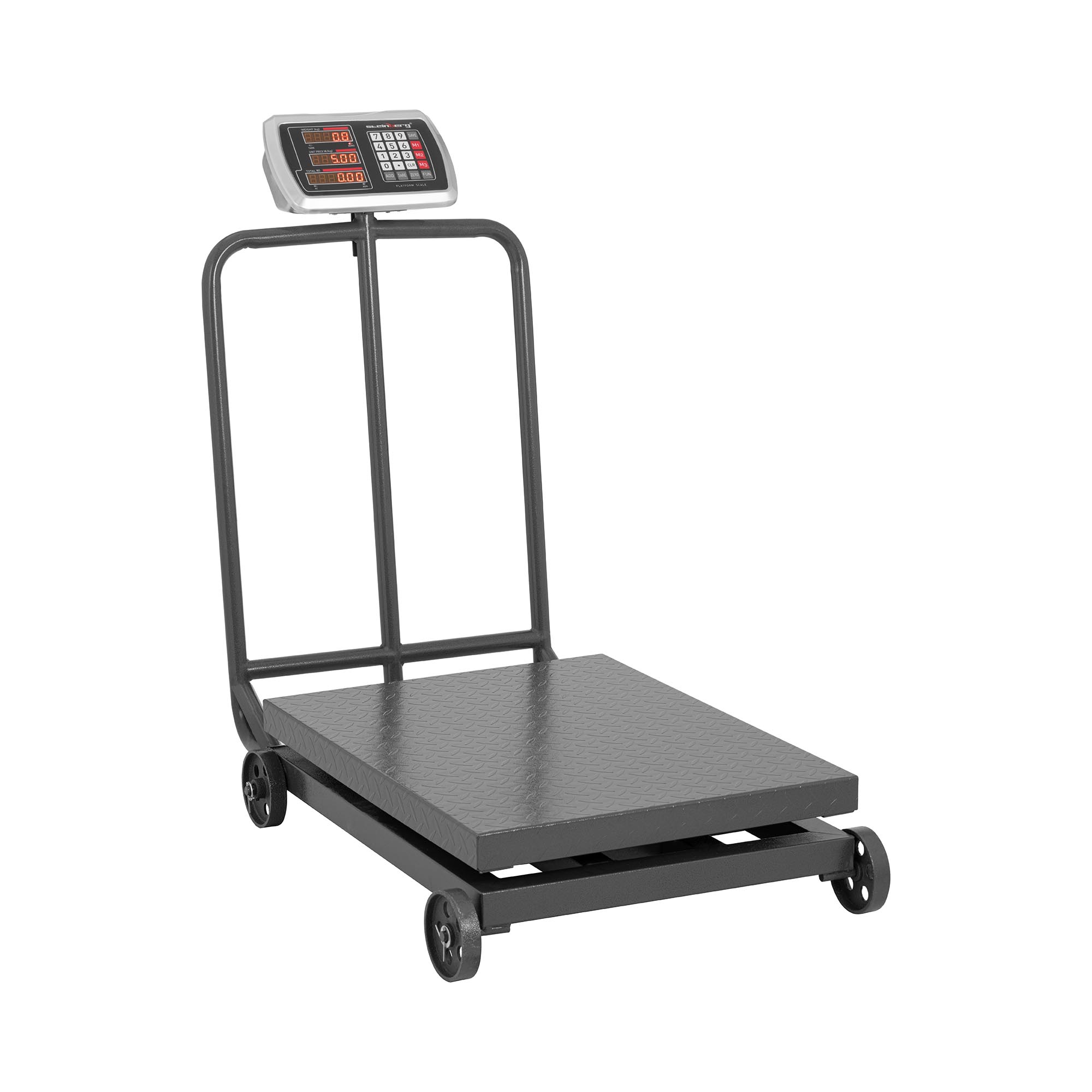 Balance plateforme - 600 kg / 0,1 kg - 60 x 50 cm - à roulettes - LED | Steinberg Systems