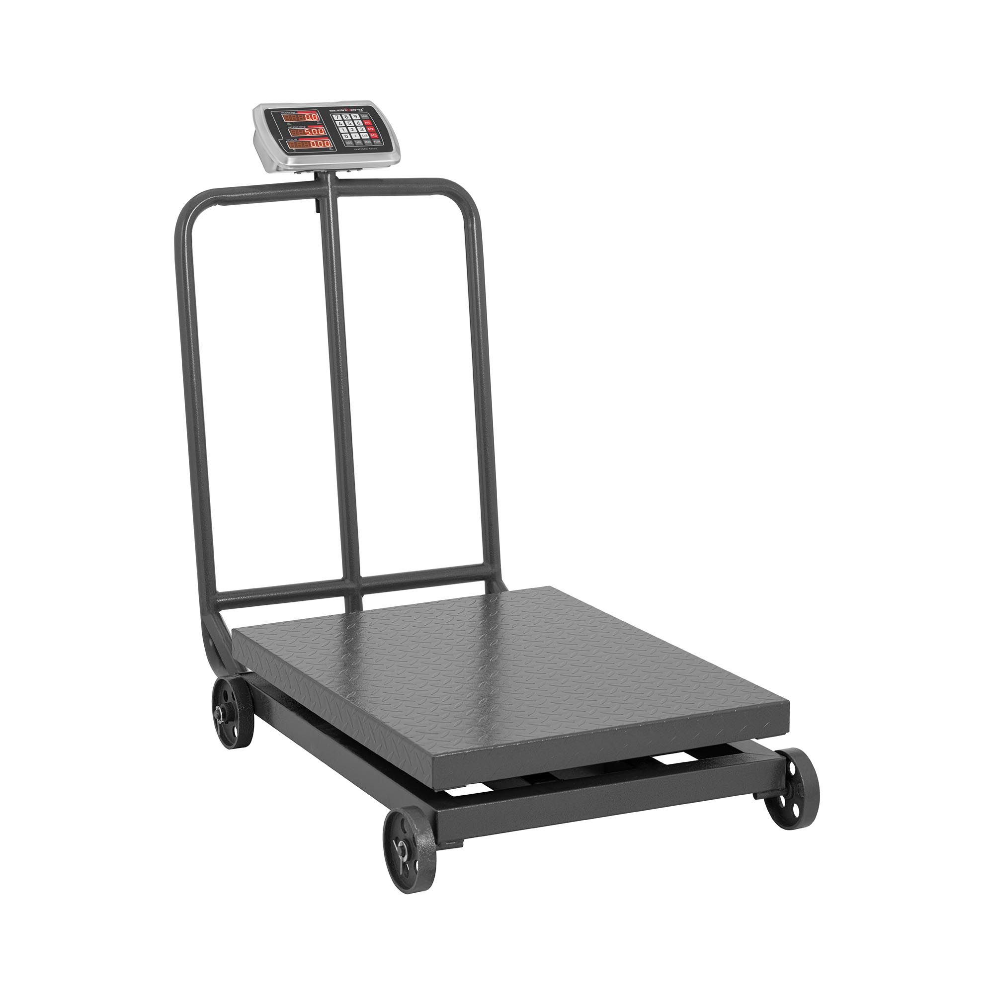 Balance plateforme - 1 000 kg / 0,2 kg - 60 x 80 cm - à roulettes - LED | Steinberg Systems