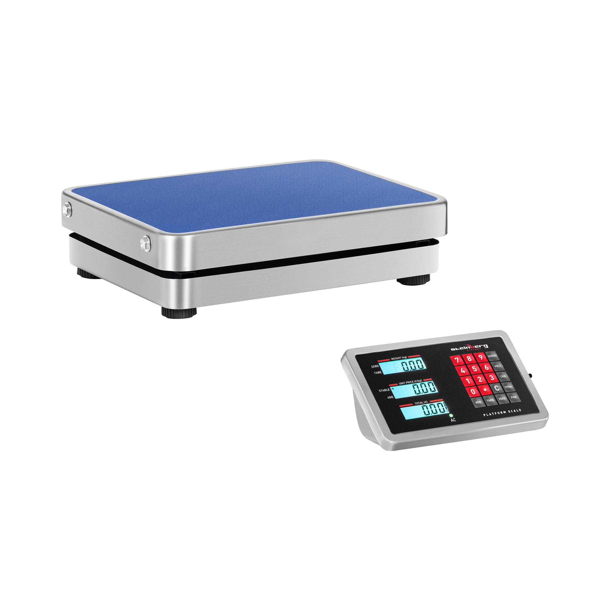 Balance plateforme - 60 kg / 0,01 kg - 30 x 40 cm - sans fil - avec écran LCD | Steinberg Systems