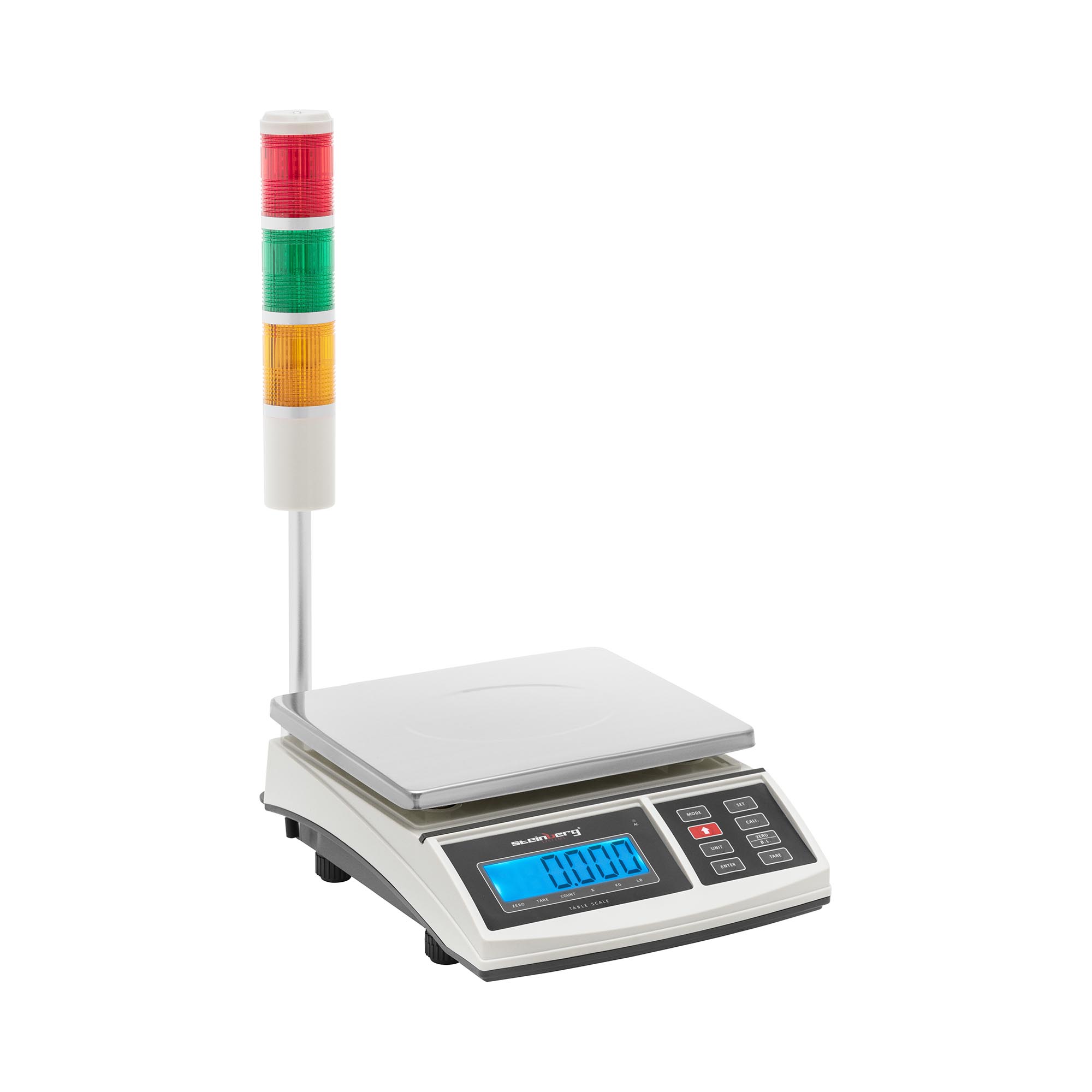 Balance de table - 3 kg / 1 g - 210 x 270 mm - Colonne lumineuse - LCD | Steinberg Systems