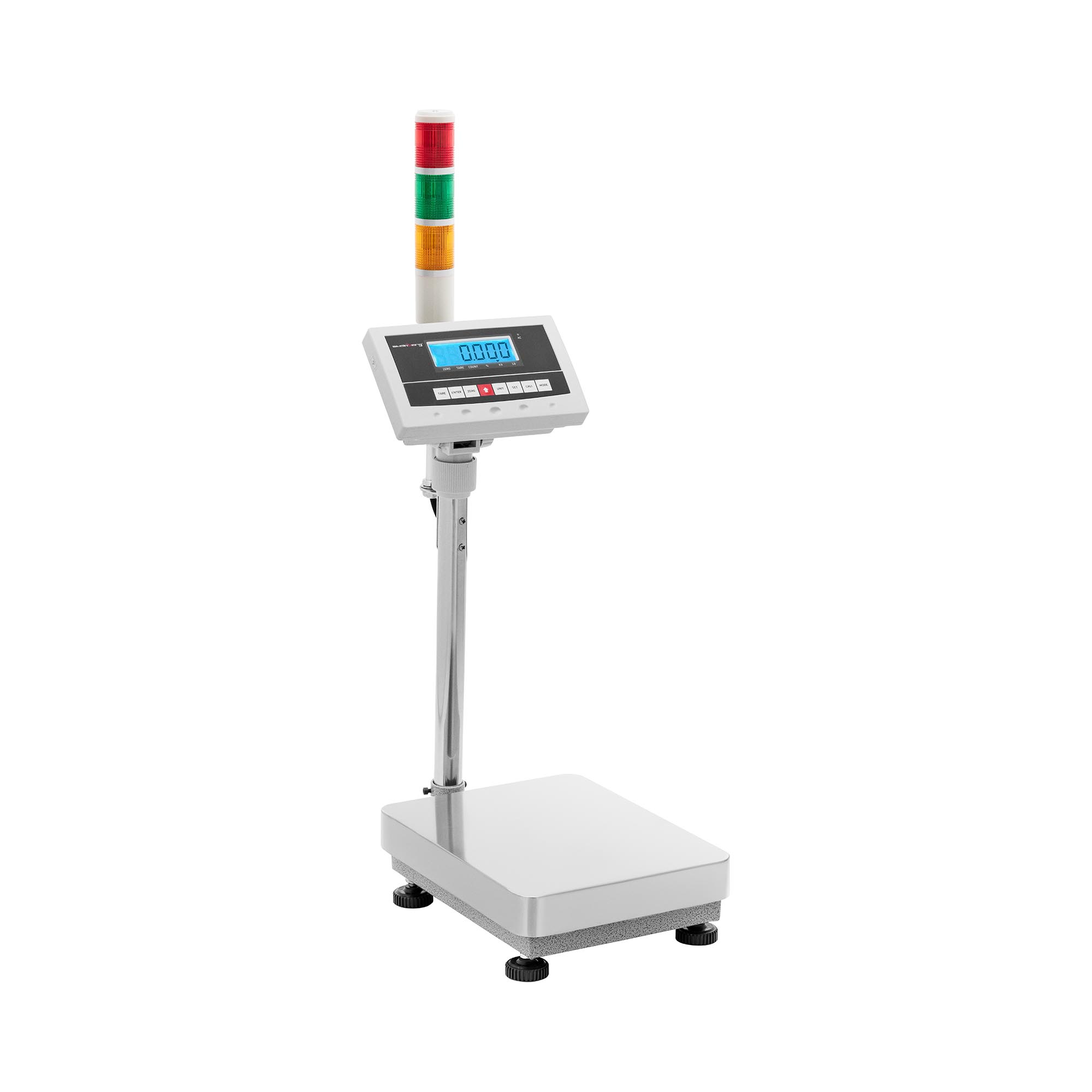 Balance plateforme - 30 kg / 0,001 kg - 30 x 40 cm - kg/lb - avec signalisation lumineuse et écran LCD | Steinberg Systems