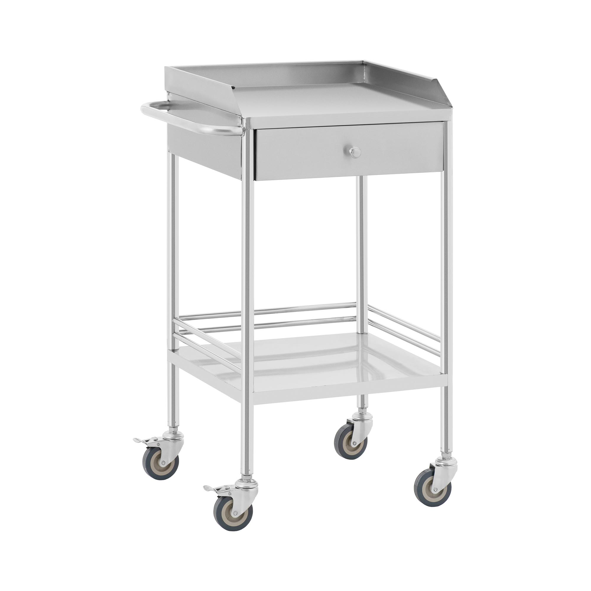 Laboratoriumwagen - 2 planken elk 43 x 39 x 13 cm - 1 lade - 40 kg