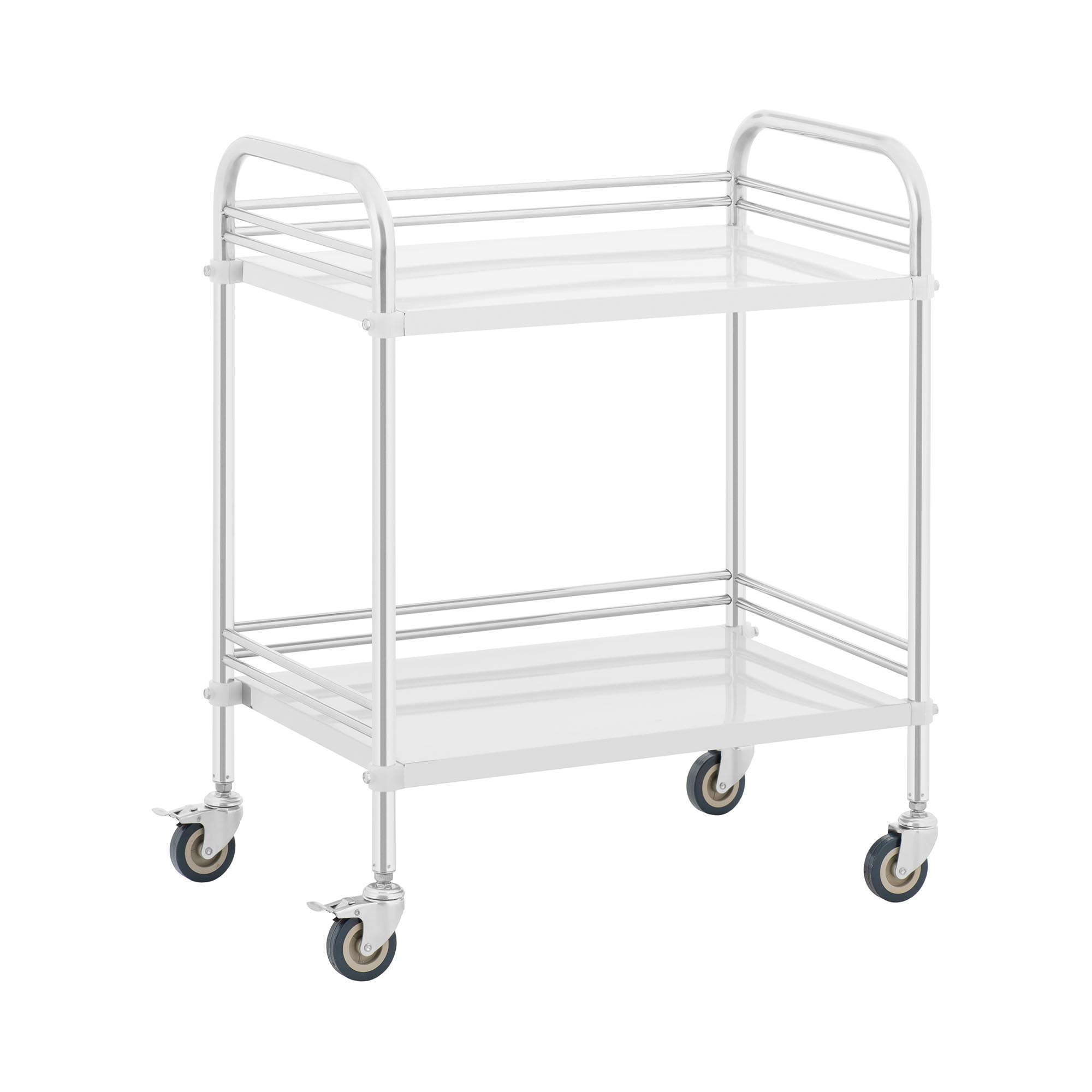 Laboratoriumwagen - RVS - 2 planken elk 63 x 40 x 12,5 cm - 20 kg