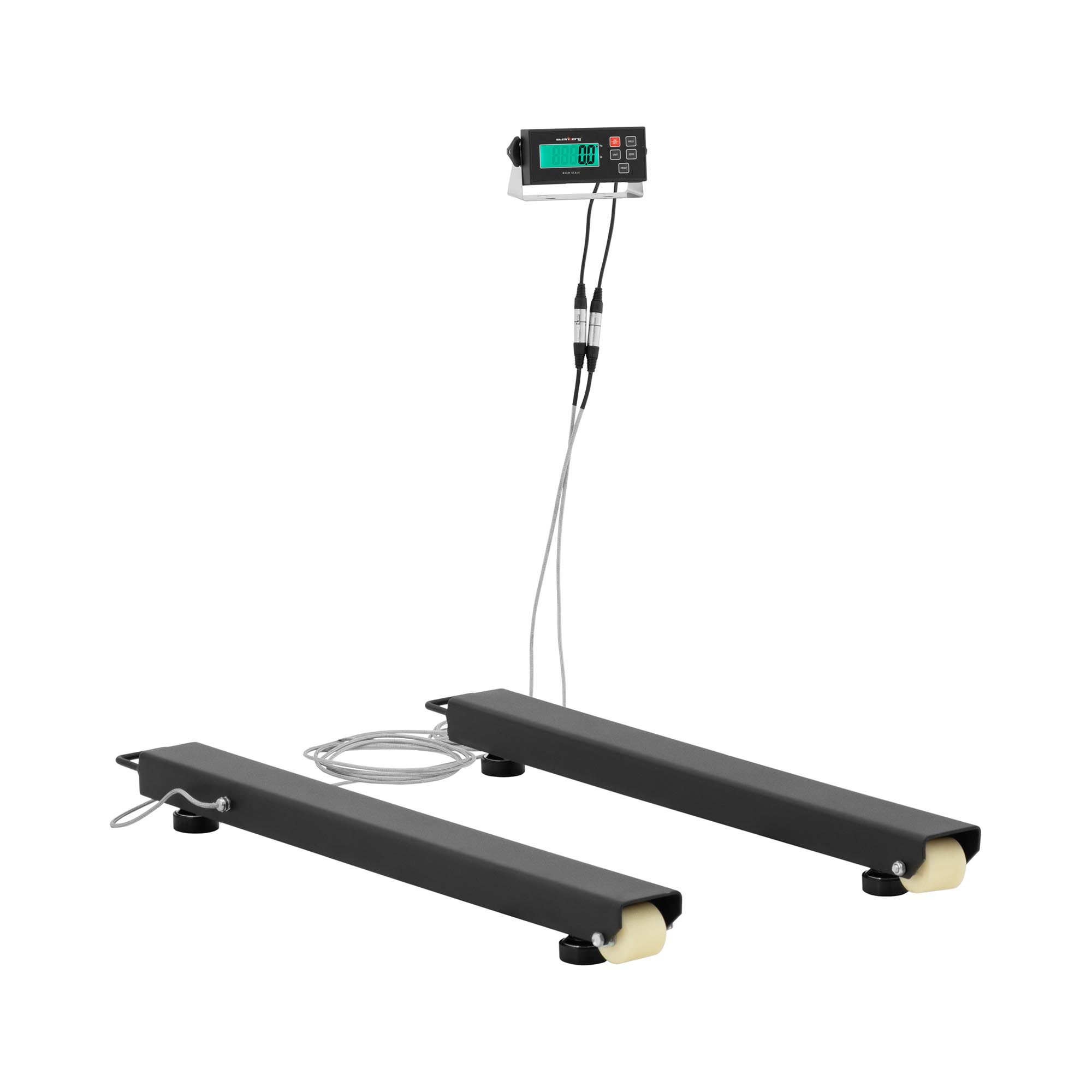 Barres de pesée - 2 500 kg / 0,5 kg - 100 x 10 cm - avec écran LCD externe | Steinberg Systems