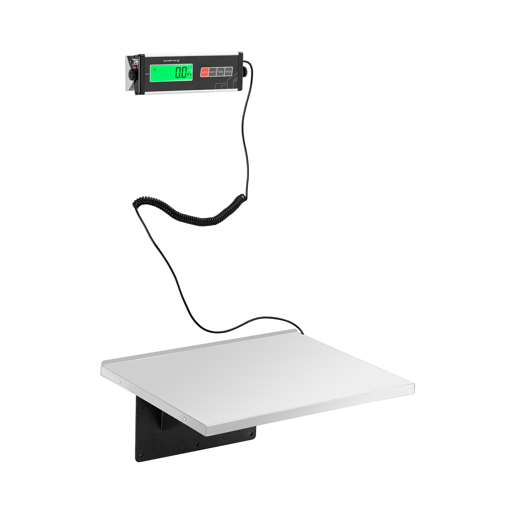 Balance murale rabattable - 300 kg / 0,1 g - 55 x 45 cm - avec écran LCD externe | Steinberg Systems