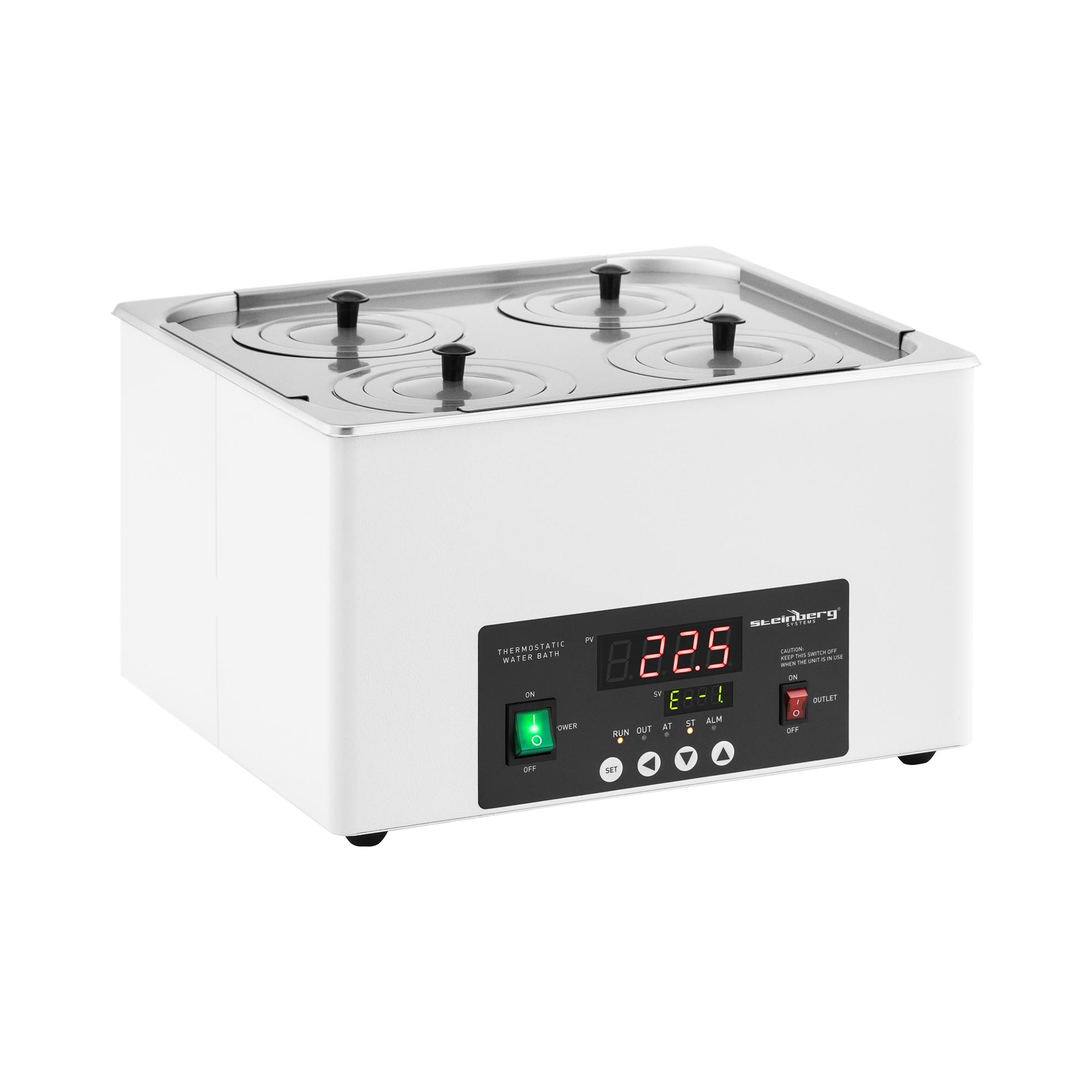 Thermostatisch waterbad - digitaal - 14.6 l - 5 - 100 °C - 325 x 300 x 150 mm