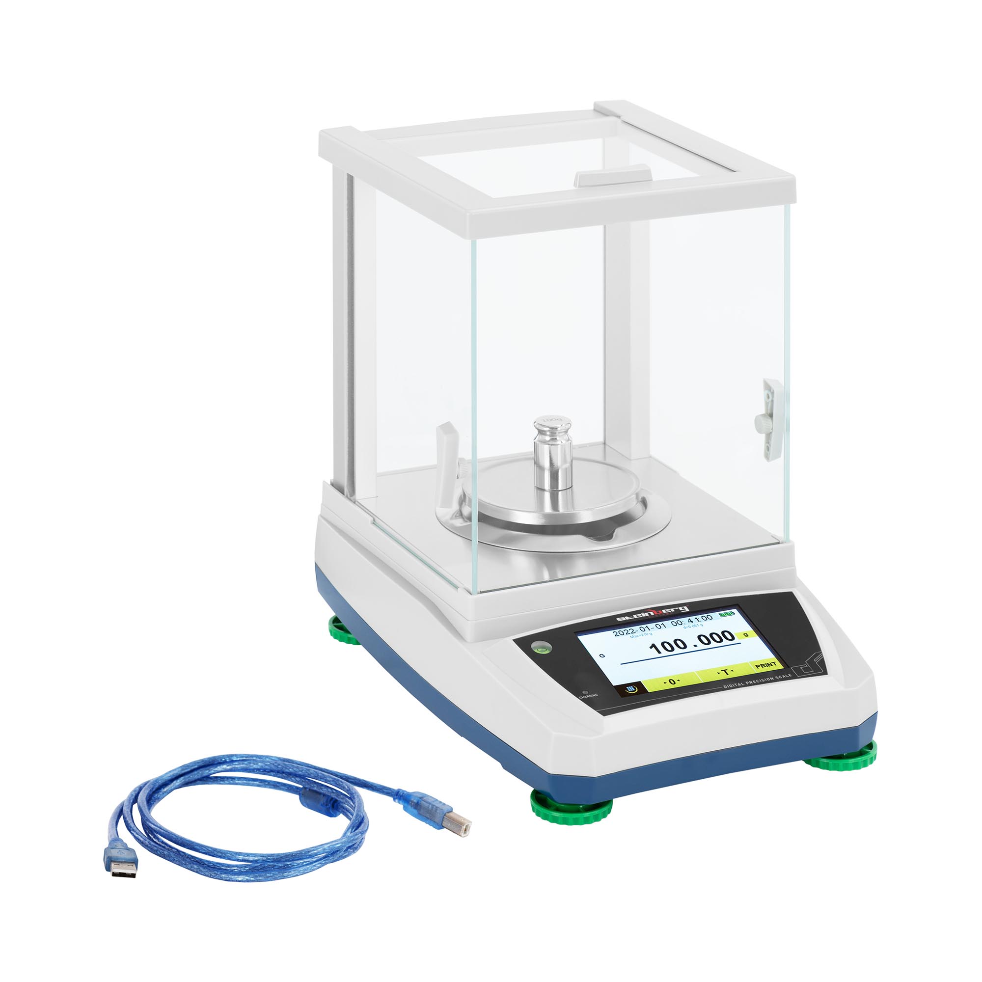 Balance de précision - 200 g / 0,001 g - Ø 98 mm - écran LCD tactile - grande chambre de protection | Steinberg Systems