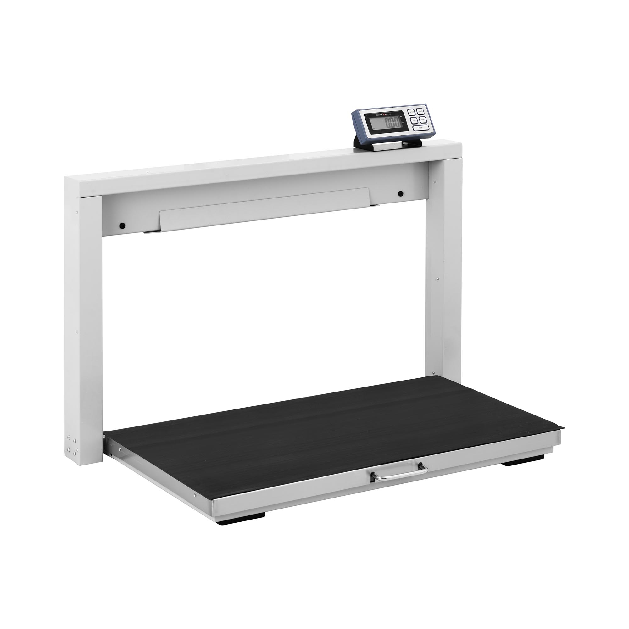 Padlómérleg - 150 kg / 50 g - állatok számára alkalmas csúszásgátló szőnyeg - összecsukható - LCD | Steinberg Systems