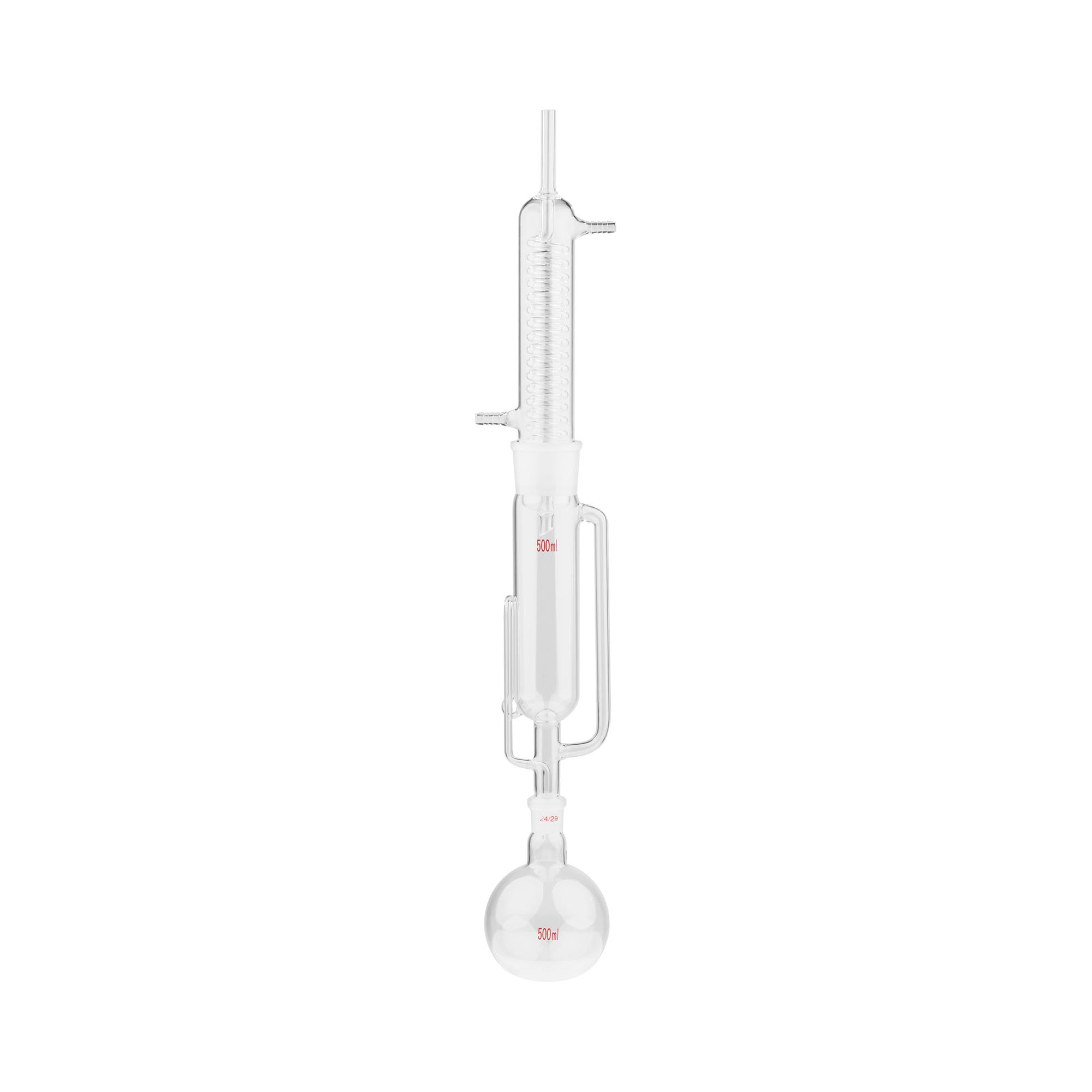 Soxhlet-apparaat - met refluxcondensor en titratiekolf (500 ml)