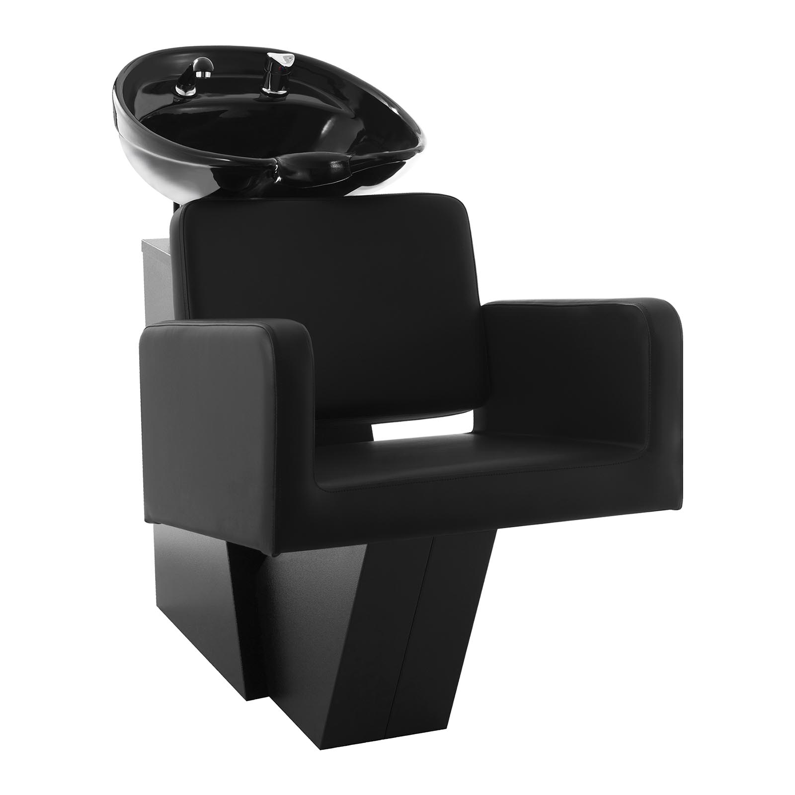 Kapperswastafel met fauteuil - 600 x 505 mm - Zwart