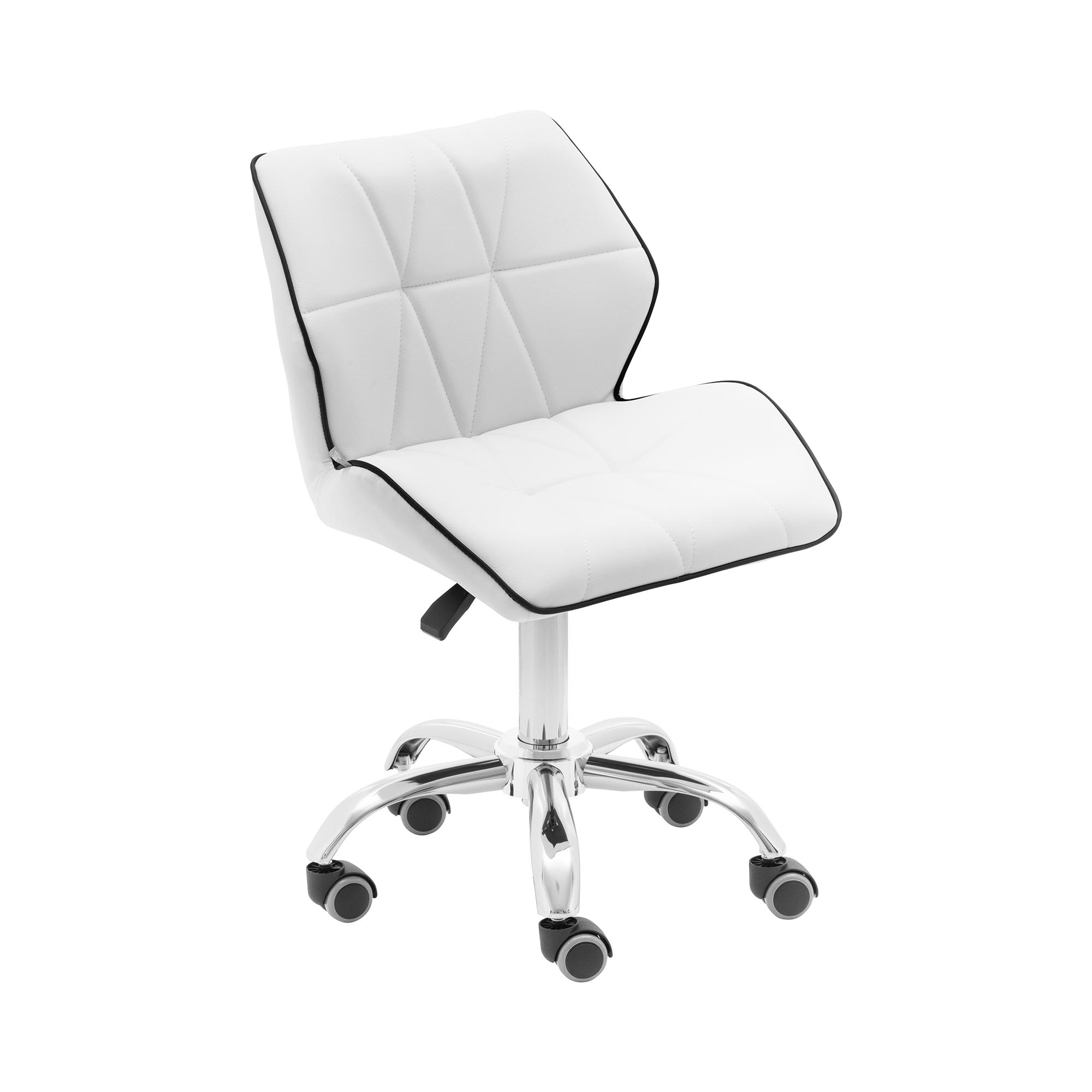 rolkruk met rugleuning - 45 - 59 cm - 150 kg - wit