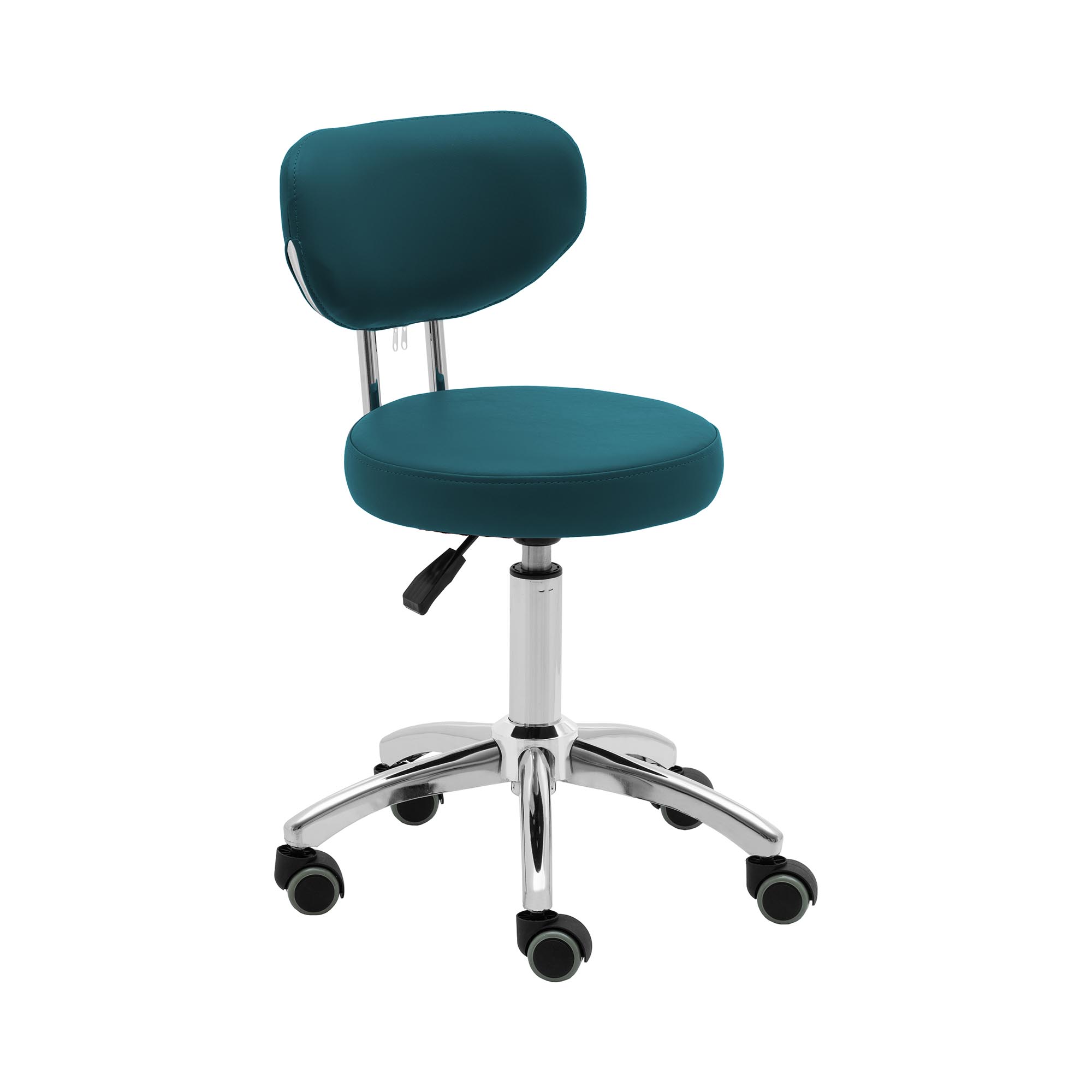 Kruk met rugleuning - 46 - 60 cm - 150 kg - turkoois